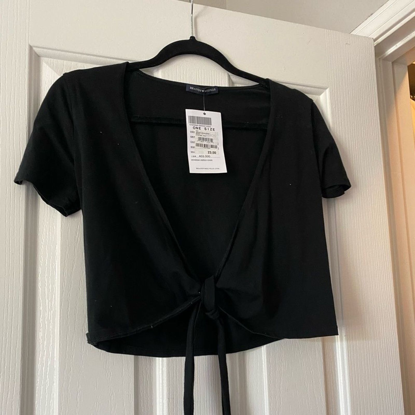 Brandy Melville Brandy Melville T-shirt tie top Size ONE SIZE - 2 Thumbnail