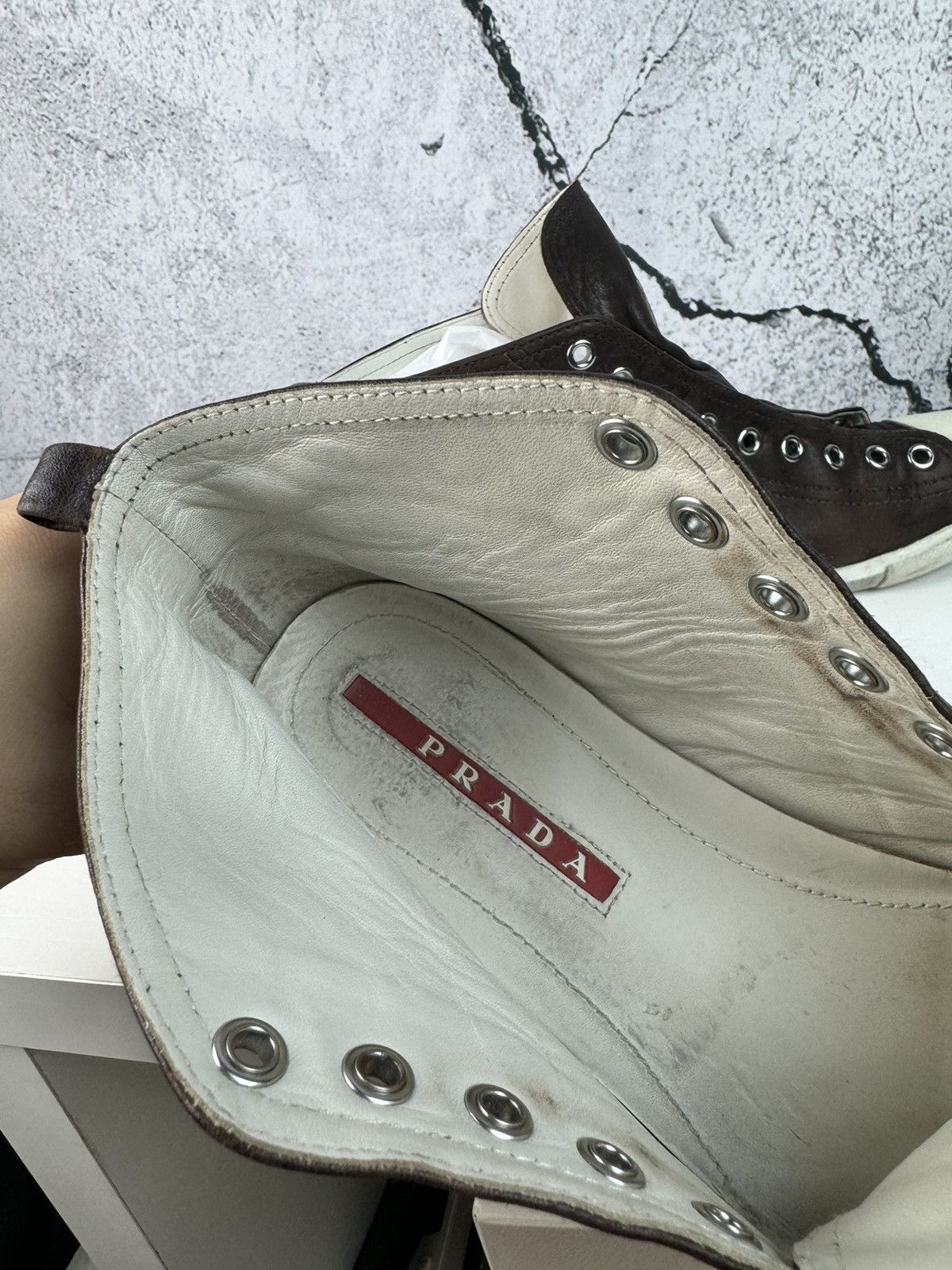 Prada Prada Women’s High-Top Sneakers Size US 9.5 / IT 39.5 - 8 Thumbnail