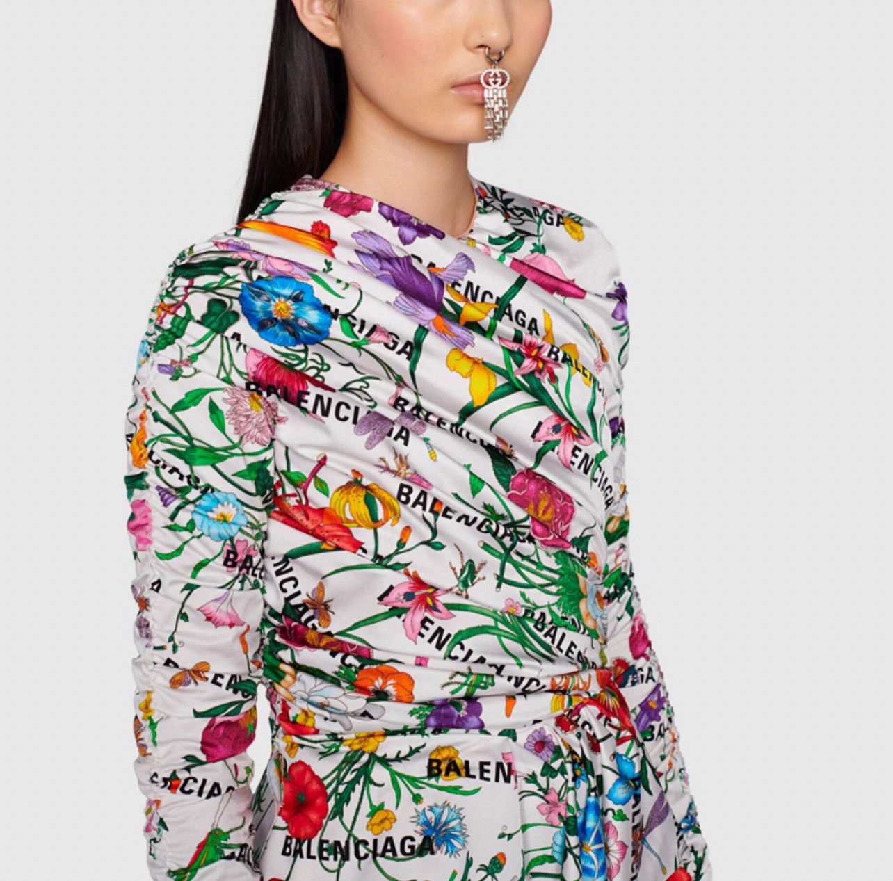 Balenciaga × Gucci Gucci X Balenciaga Blouse NWT Size XS / US 0-2 / IT 36-38 - 9 Thumbnail