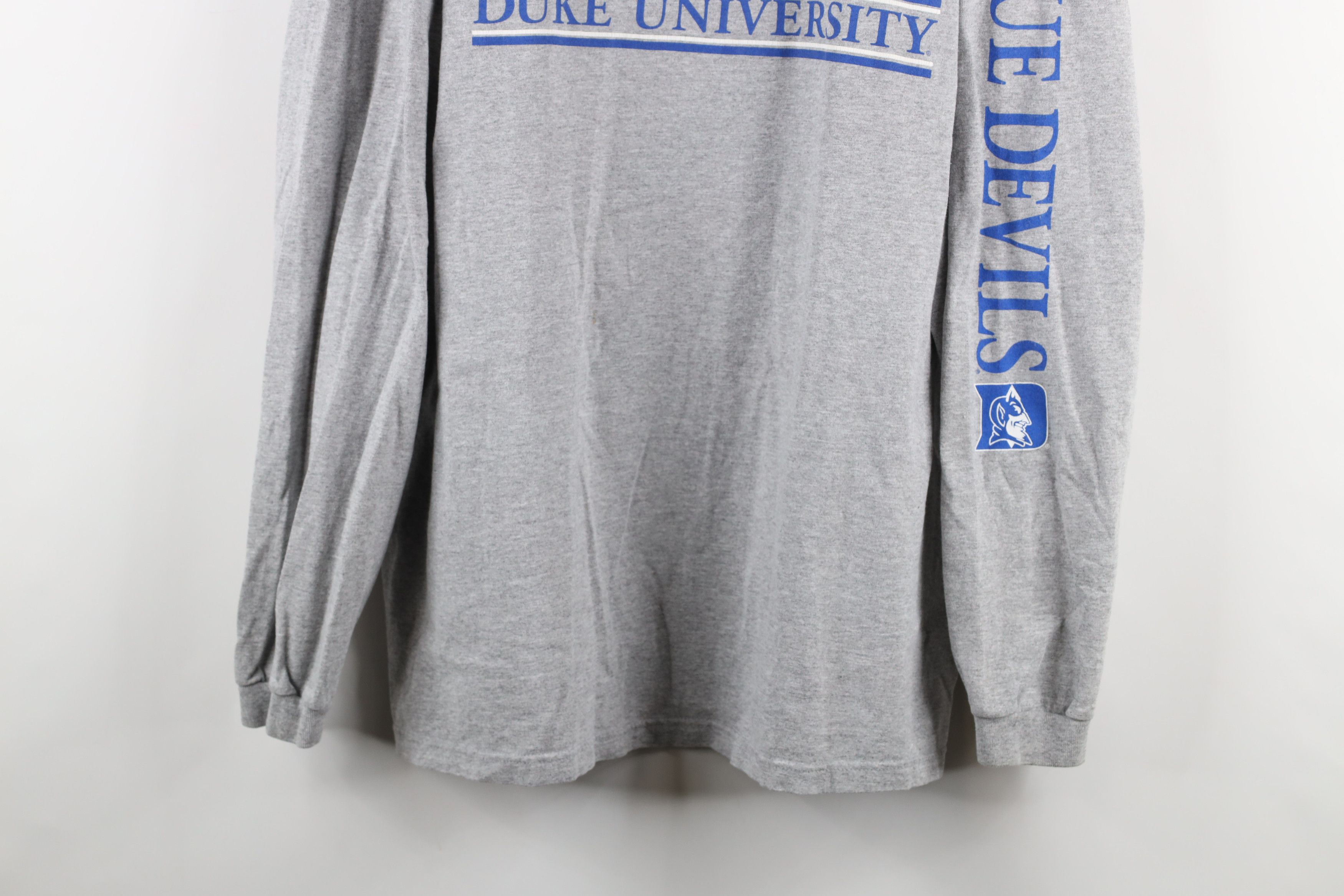 Vintage Vintage 90s Duke University Long Sleeve T-Shirt Gray USA Size US XL / EU 56 / 4 - 3 Thumbnail