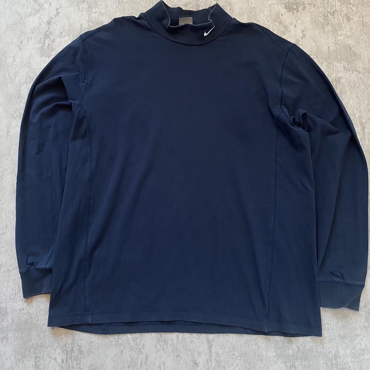 Nike 2000s Navy blue Nike Dri-Fit mock neck shirt Collar Size US XXL / EU 58 / 5 - 2 Thumbnail