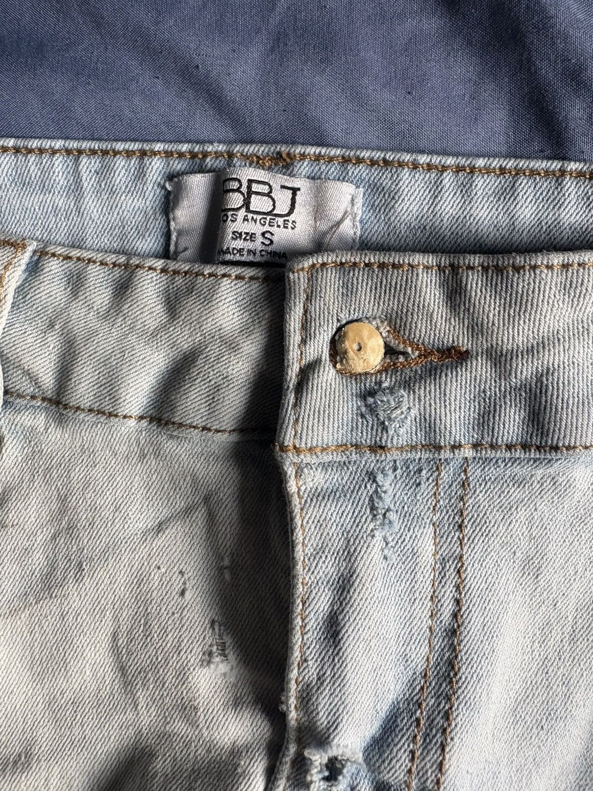 Other BBJ Los Angeles DenimSkirt Light Blue Strap Button Women's S Size 26" / US 2 / IT 38 - 7 Thumbnail