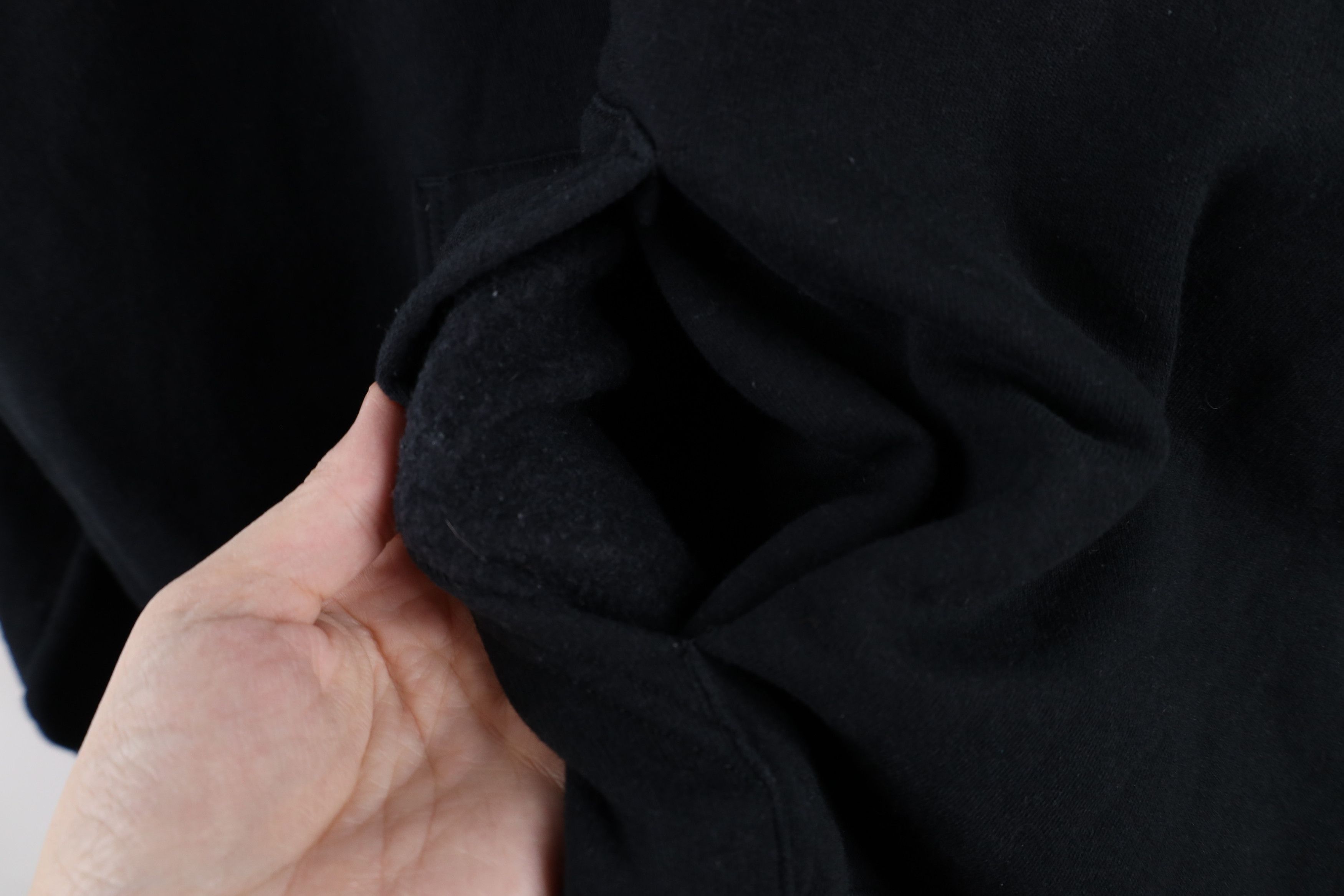 Vintage Vintage 90s Streetwear Blank Hoodie Sweatshirt Black Size US XL / EU 56 / 4 - 6 Thumbnail