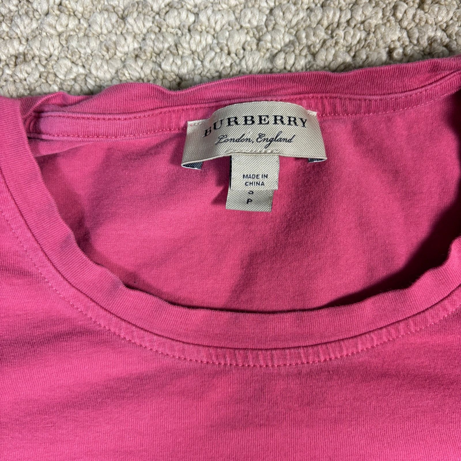 Burberry y2k 2000s style Burberry London womens Tshirt pink small Size L / US 10 / IT 46 - 3 Thumbnail