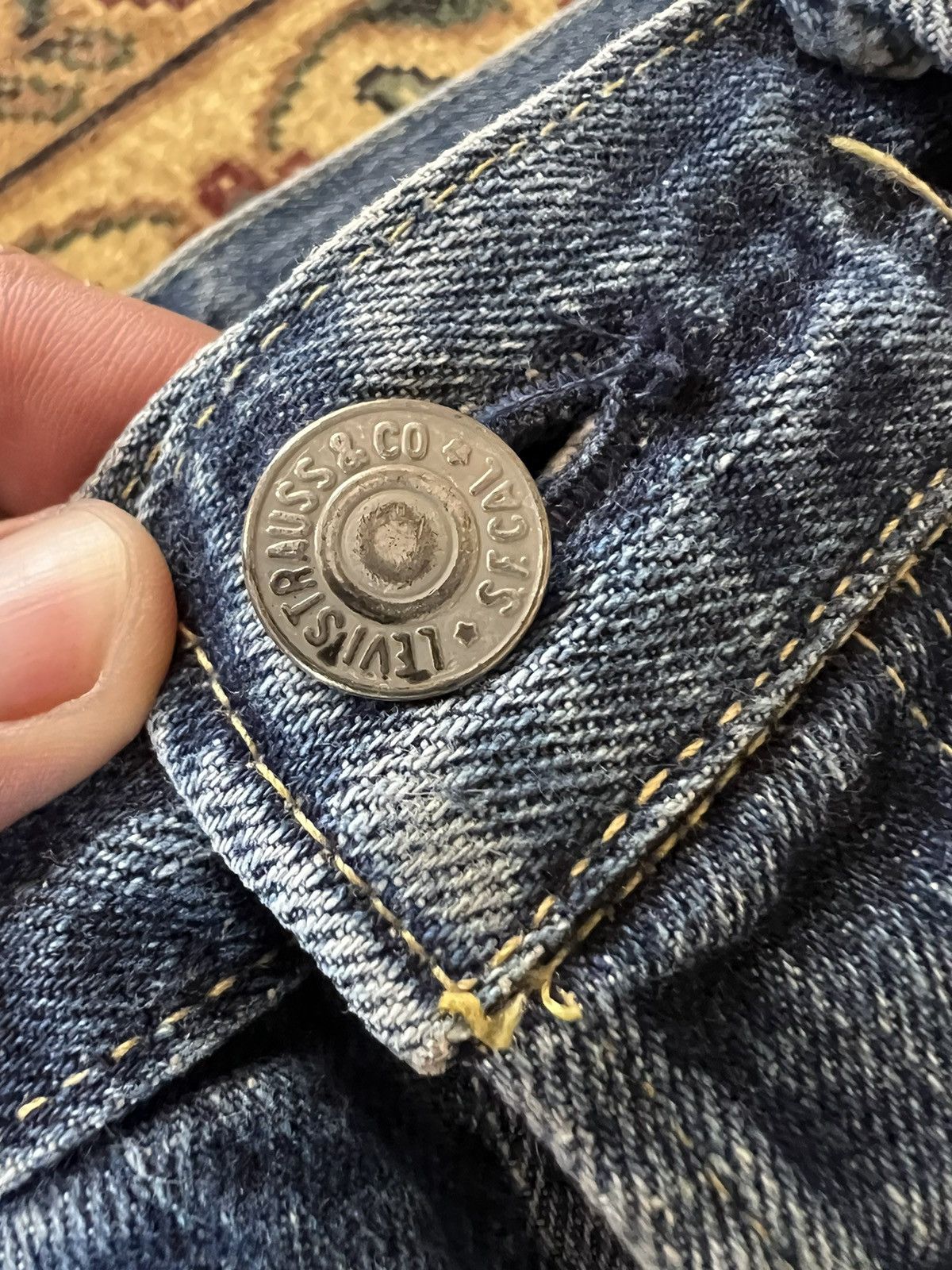 Levi's × Levi's Vintage Clothing VINTAGE LEVIS 503B BIG E SELVEDGE DISTRESSED JEANS Size US 32 / EU 48 - 6 Thumbnail