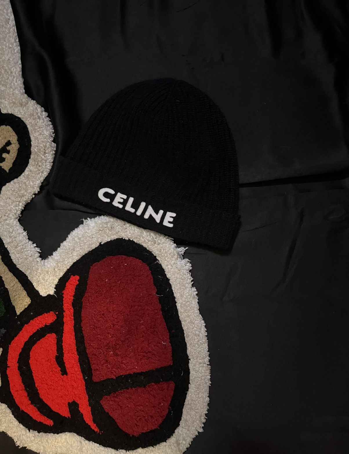 Celine Celine Black Vintage Logo Beanie Size 34 - 1 Thumbnail
