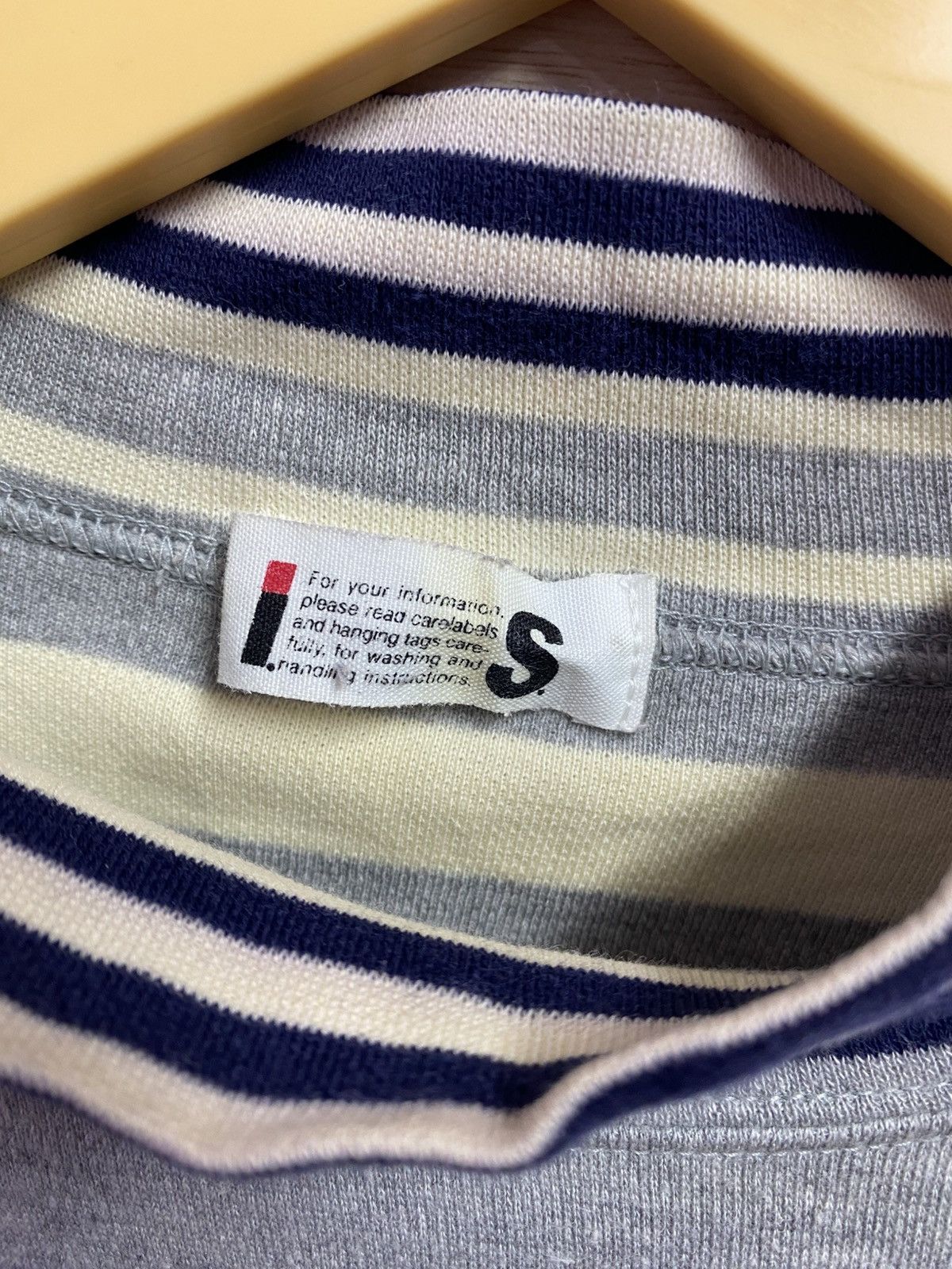 Issey Miyake vintage issey miyake I.S stripes tshirt Size M / US 6-8 / IT 42-44 - 2 Thumbnail