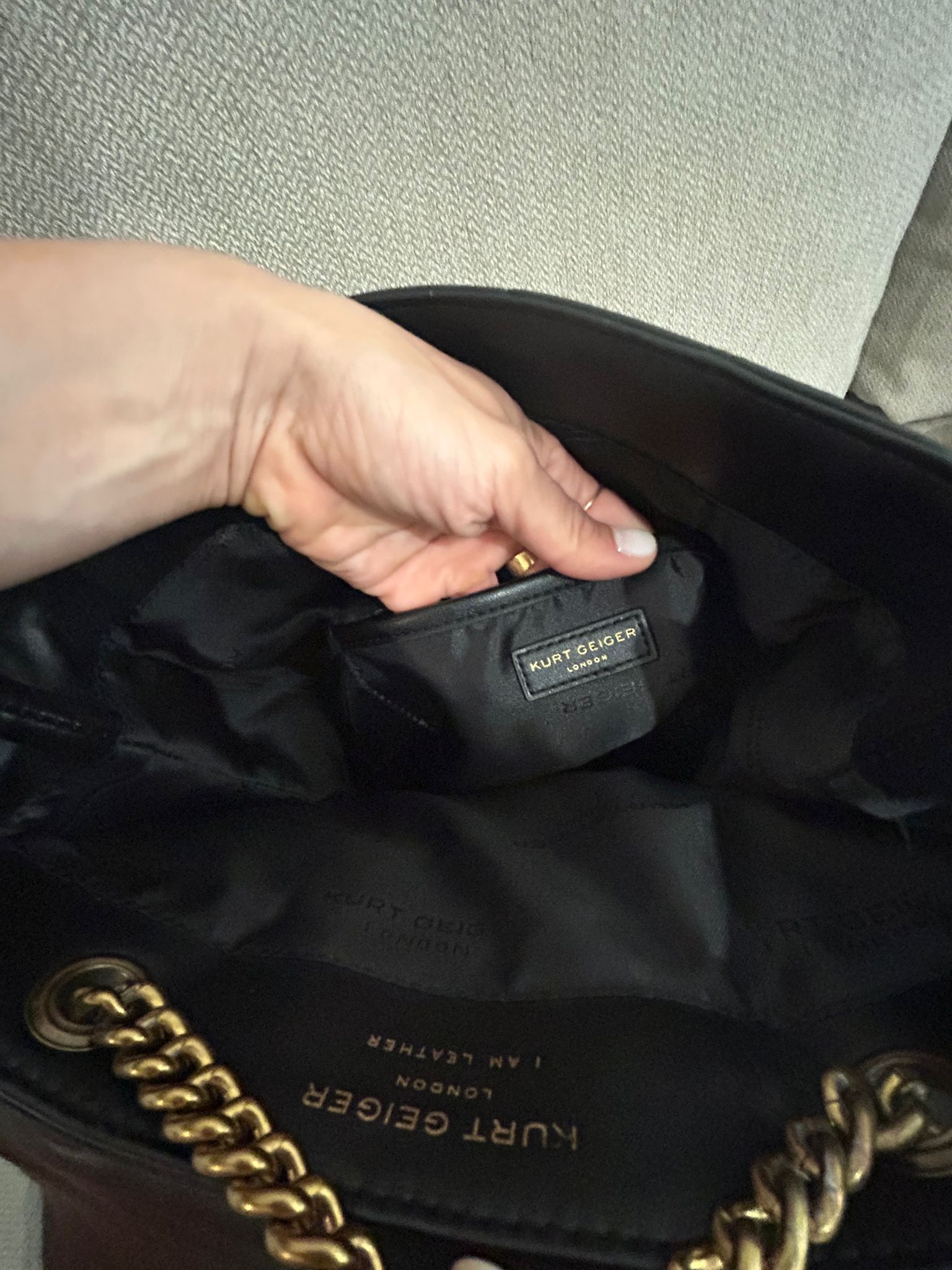 Kurt Geiger Kurt Geiger Leather Kensington Backpack - Black Size ONE SIZE - 4 Thumbnail
