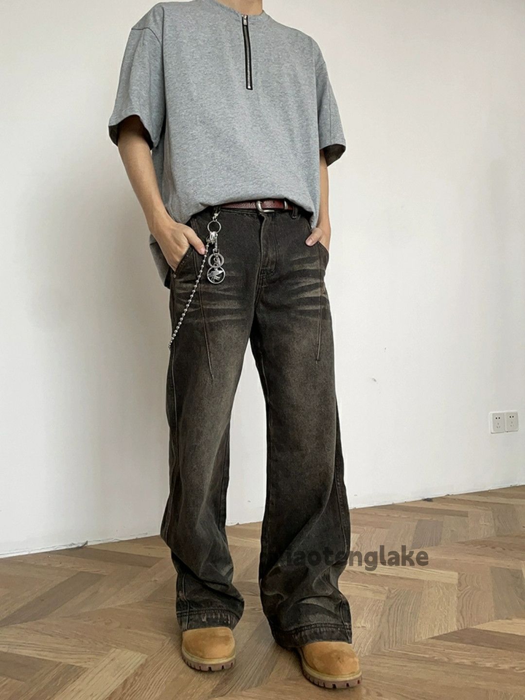 Jean × Vintage washed faded cleanfit yuppie loose baggy stain jeans Size US 32 / EU 48 - 5 Thumbnail