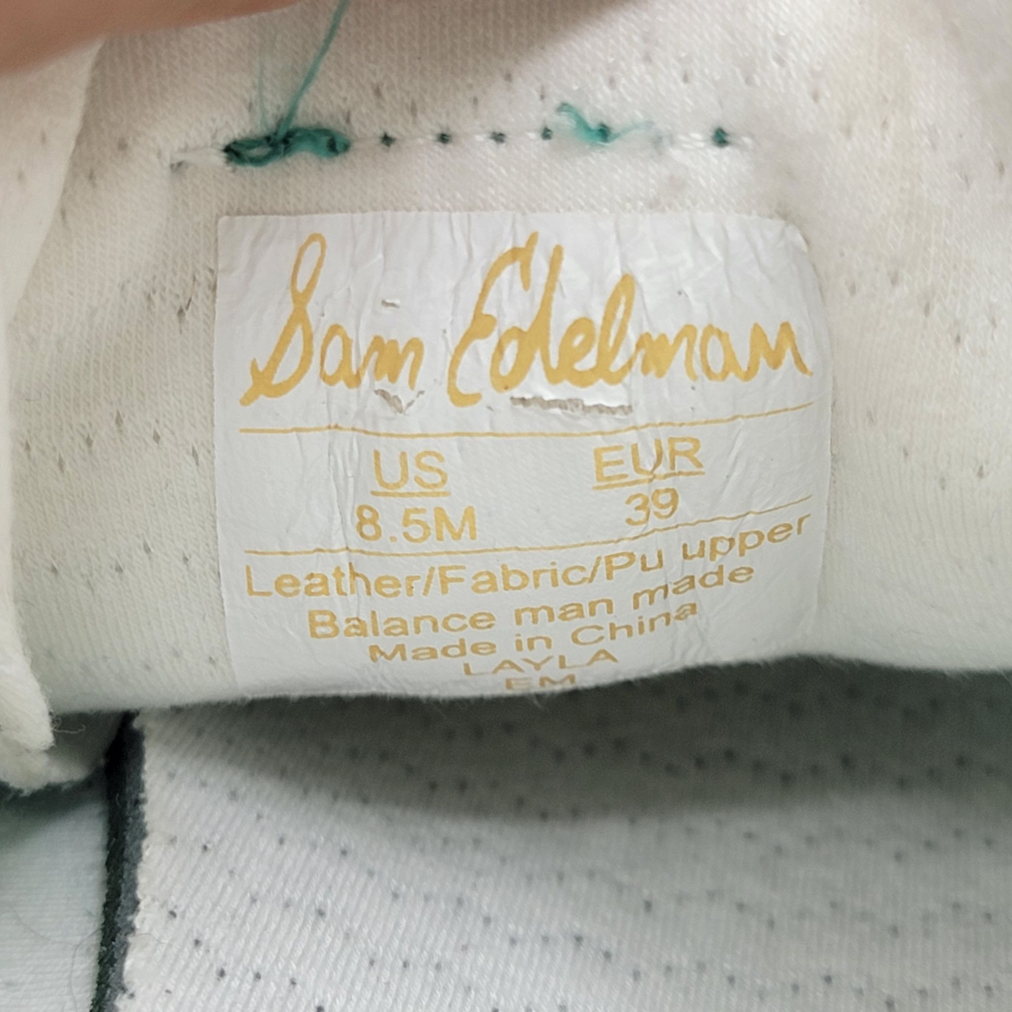Sam Edelman Sam Edelman Layla Womens 8.5M Green White Sneaker Shoes Walk Size US 8.5 / IT 38.5 - 7 Thumbnail
