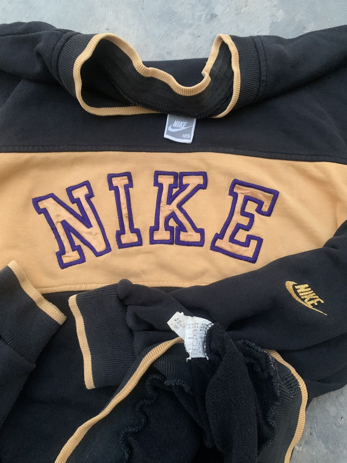Nike × Vintage Crewneck Nike Big Spellout 2 Tone Colourblock Size US L / EU 52-54 / 3 - 2 Thumbnail