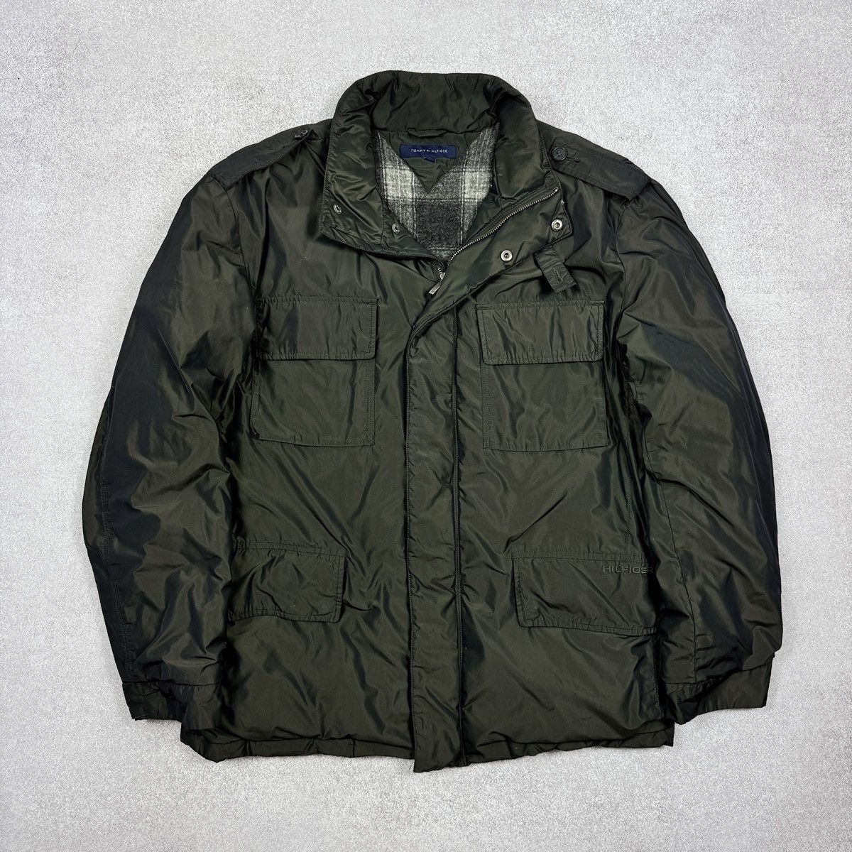 Tommy Hilfiger Tommy Hilfiger Nylon Green Military Warm Jacket Size XL / 54 Size US XL / EU 56 / 4 - 2 Thumbnail