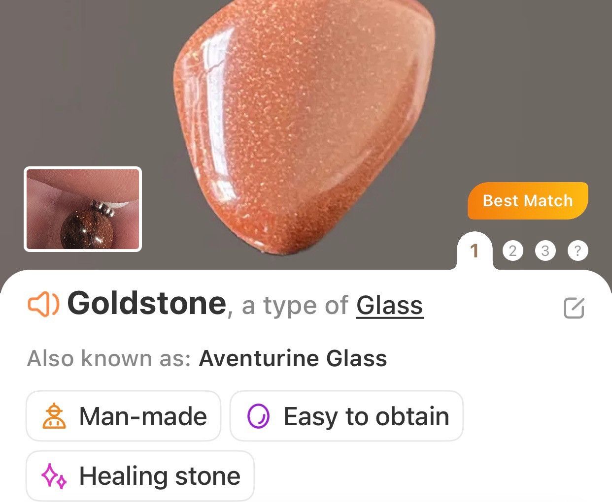 Handmade Handcrafted vintage goldstone beaded pendant necklace Size ONE SIZE - 7 Thumbnail