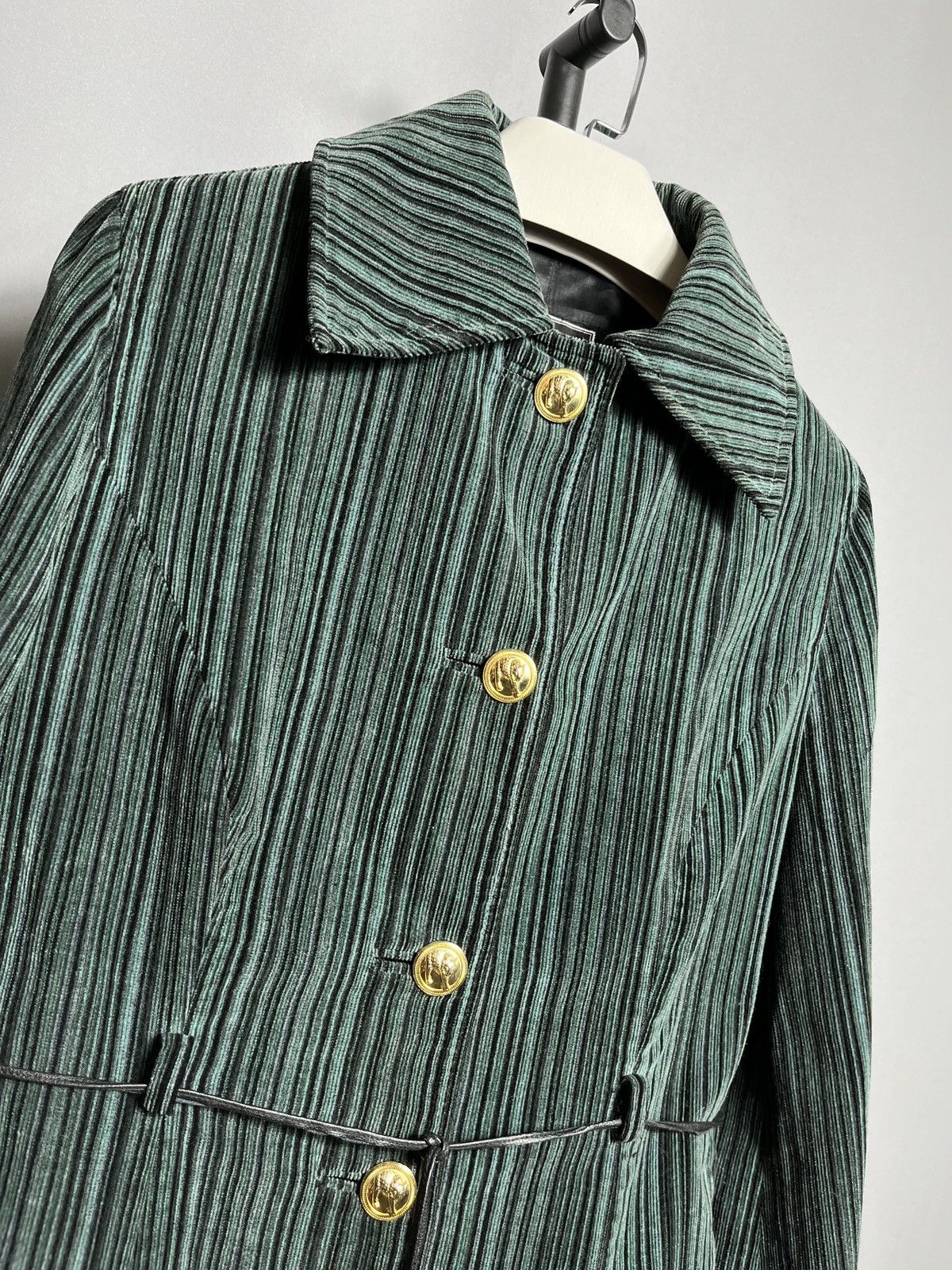 Versus 90s versus gianni versace coat velvet womans striped green Size M / US 6-8 / IT 42-44 - 3 Thumbnail
