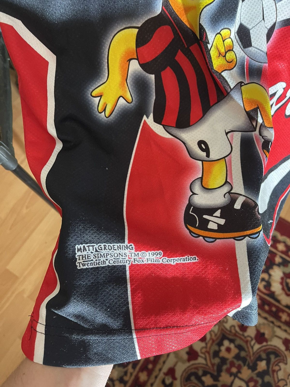 Vintage Vintage Bart Simpson 1999 AC Milan Red Football Shirt Size US M / EU 48-50 / 2 - 4 Thumbnail