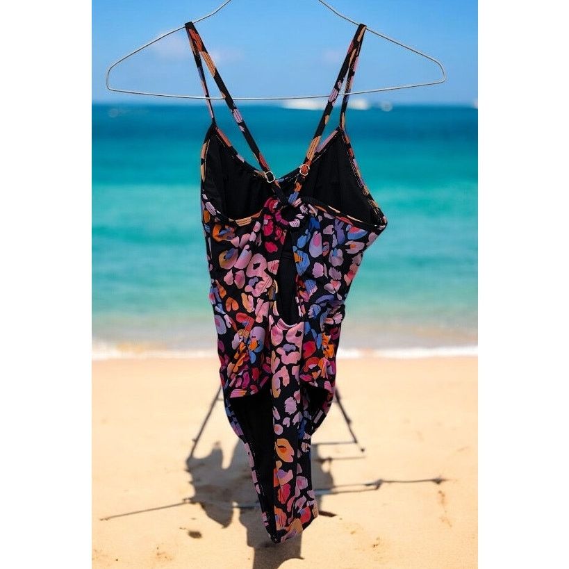 Unknown London Women's Floral Pink One Piece Swimsuit Summerwear Small Size S / US 4 / IT 40 - 2 Thumbnail