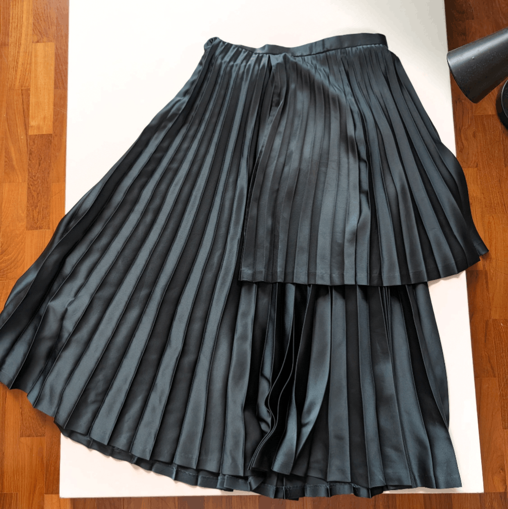 Comme des Garcons × Noir Kei Ninomiya Noir Kei Ninomiya AW19 Layered Pleated Skirt Dark Green Size 28" / US 6 / IT 42 - 2 Thumbnail