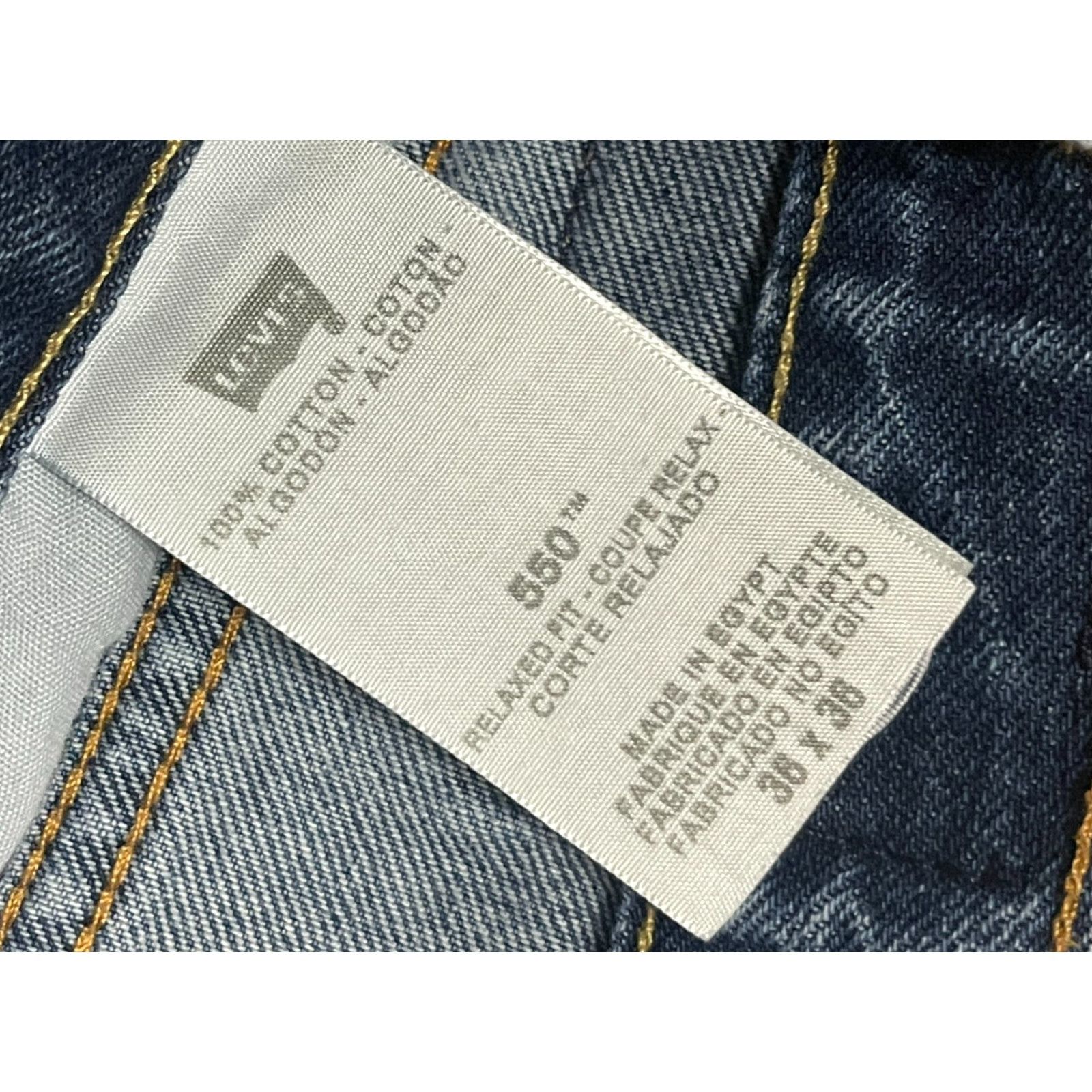 Levi's Levi's Jeans Men's 36x36 Blue Denim Relaxed Fit Straight Leg 550 Size US 36 / EU 52 - 5 Thumbnail