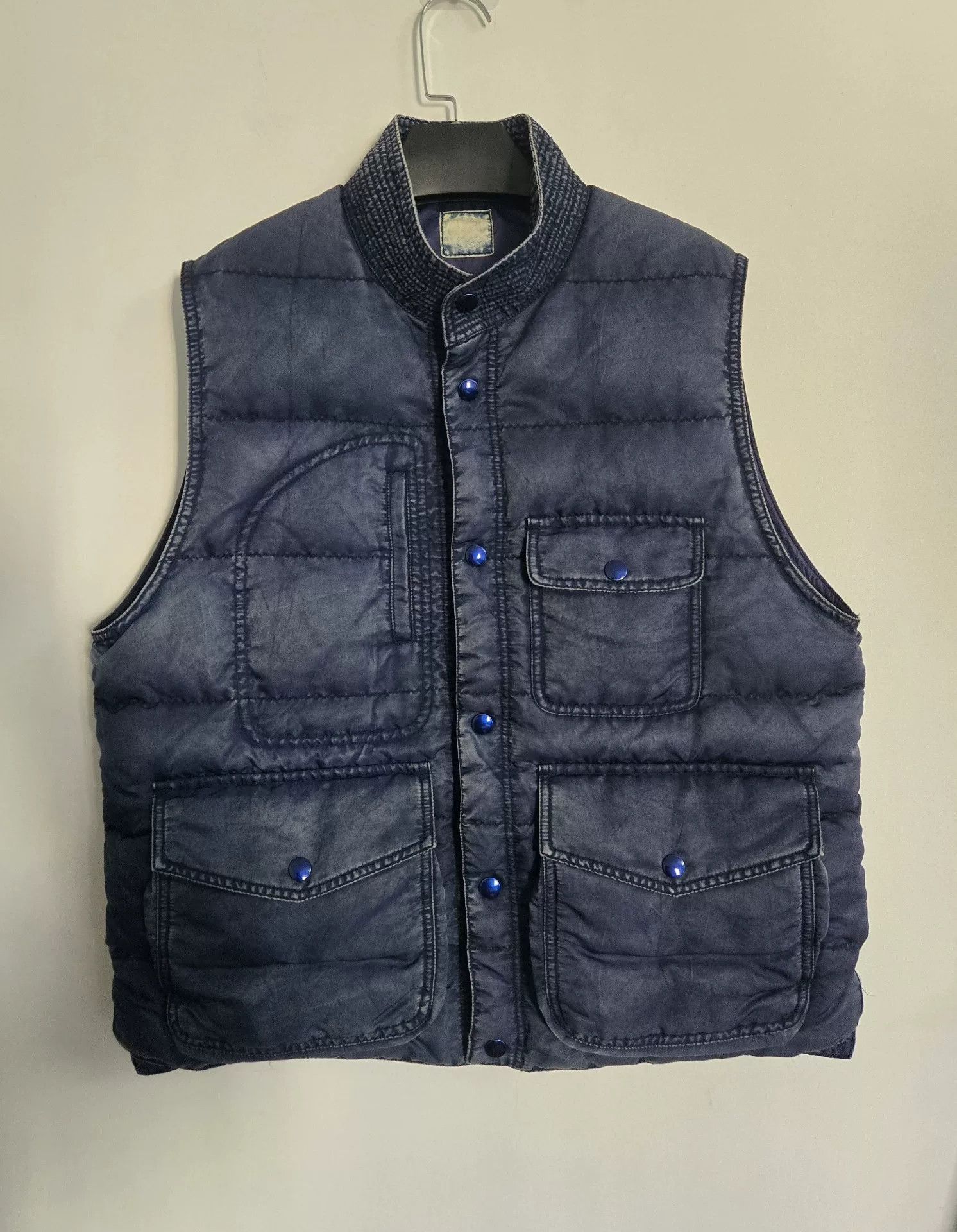 Porter Classic Porter Classic Indigo Dyed Nylon Down Vest Size US M / EU 48-50 / 2 - 1 Thumbnail