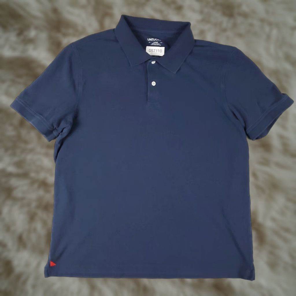 UNTUCKit VINTAGE UNTUCKit Polo Shirt Men Large Blue Casual Golf Short Sleeve Cotton Size US L / EU 52-54 / 3 - 1 Thumbnail