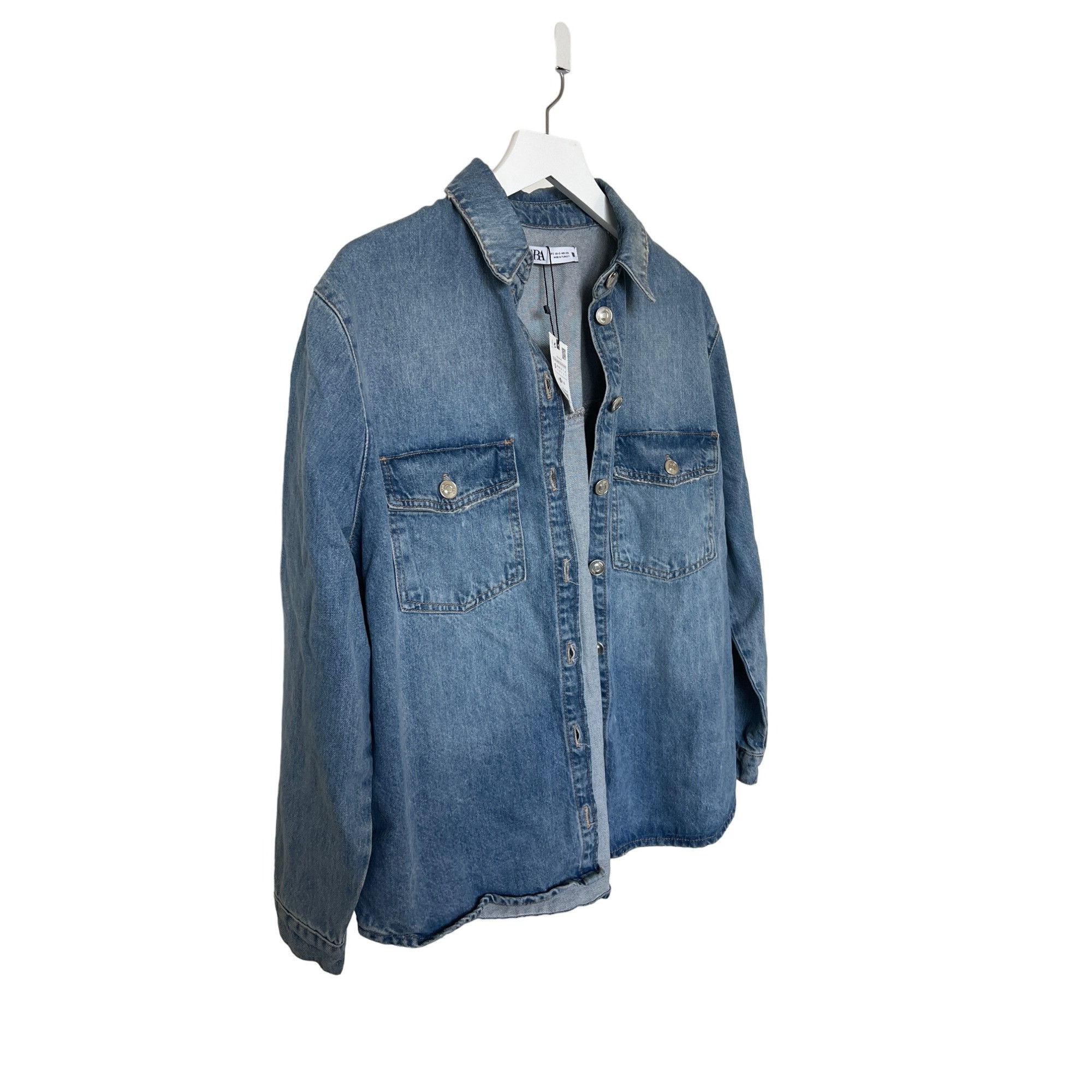 Zara Zara Denim Jacket Style Button Up Top Size S / US 4 / IT 40 - 2 Thumbnail