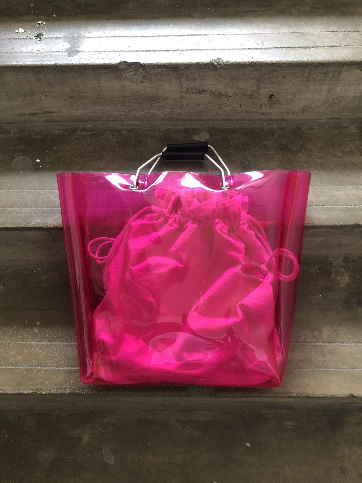 Yohji Yamamoto Rare❗️Ys by Yohji Yamamoto Big Logo Transparent PVC Tote Bag Size ONE SIZE - 4 Thumbnail