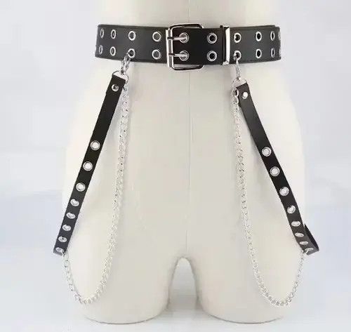 Other Punk Gothic Style Double-breasted Buttonhole Belt Size ONE SIZE - 3 Thumbnail