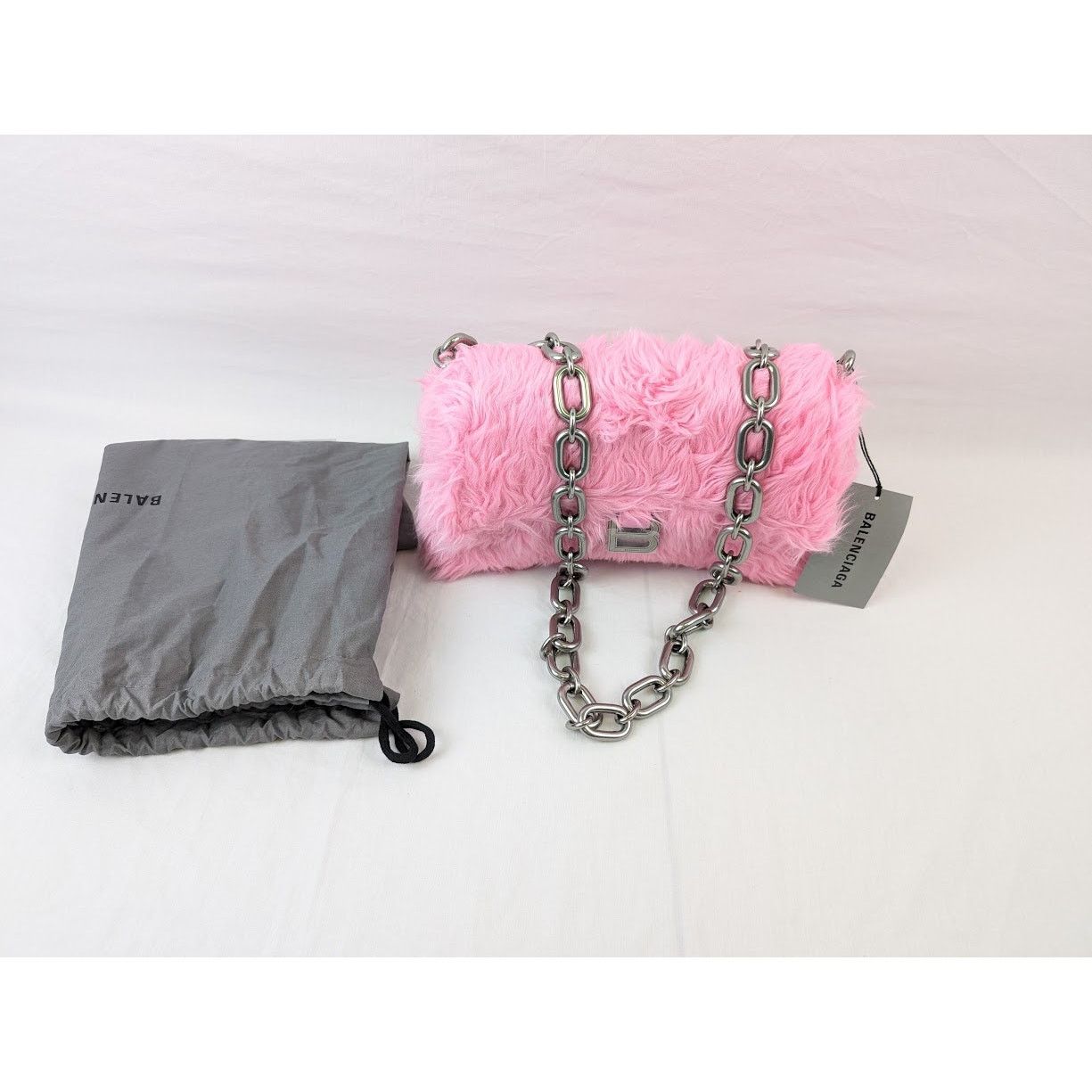 Balenciaga o1rshd1 Size: OS / Fake Fur Shoulder Bag in Pink Size ONE SIZE - 22 Thumbnail