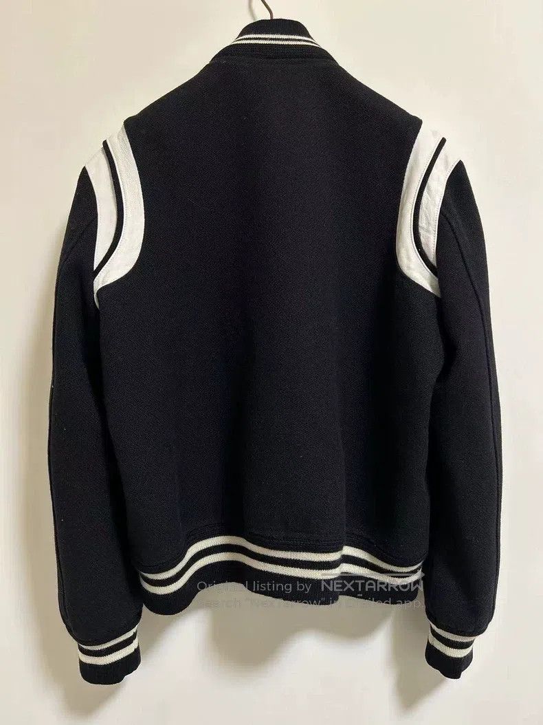 Saint Laurent Paris Saint Laurent Paris Black and white patchwork baseball jac Size US L / EU 52-54 / 3 - 3 Thumbnail
