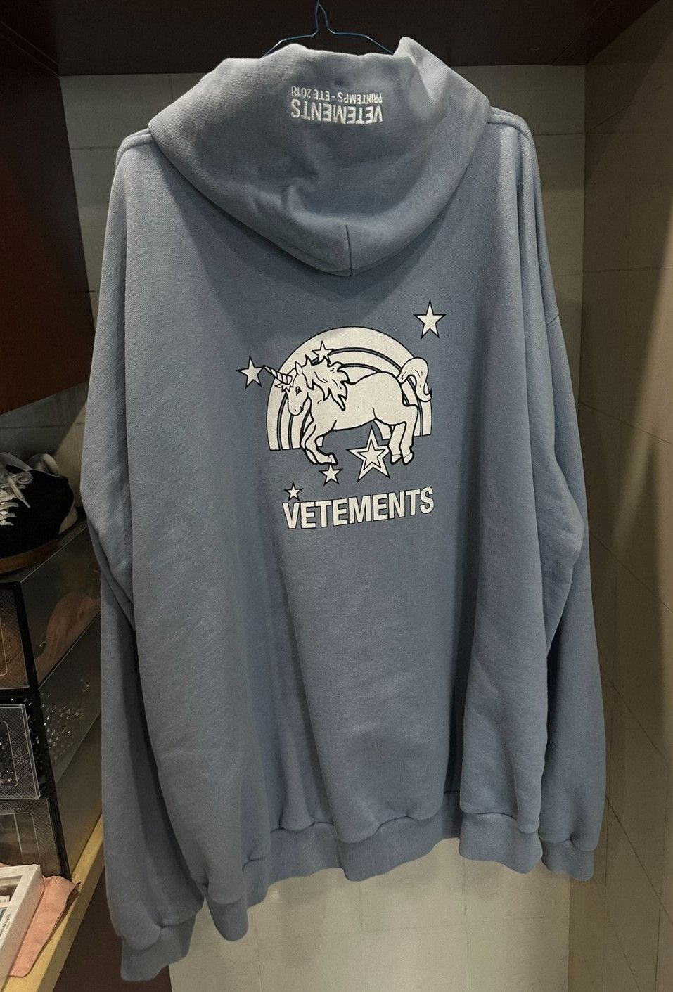 Vetements Vetements Haze blue unicorn hoodie Size US L / EU 52-54 / 3 - 1 Thumbnail