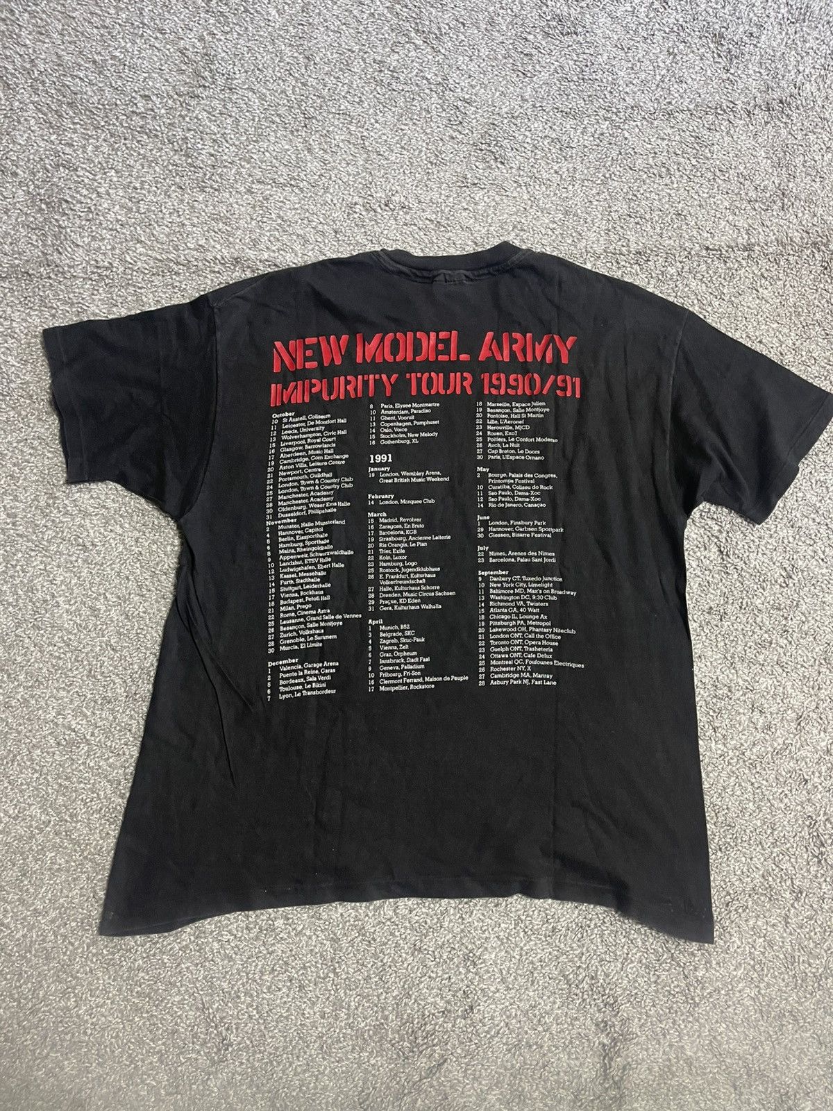 Band Tees × Vintage 1991 NEW MODEL ARMY IMPURITY RARE ARCHIVE HANES size XL Size US XL / EU 56 / 4 - 2 Thumbnail