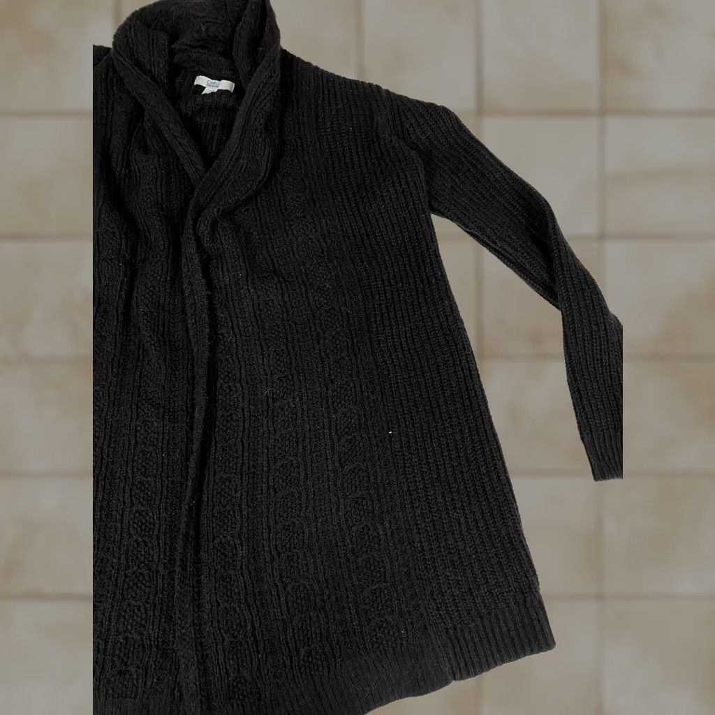 Croft & Barrow Croft & Barrow Cardigan Sweater Womens S Black Crew Neck Long Sleeve Embroidered Acrylic Knit Classic all seasons Size S / US 4 / IT 40 - 1 Thumbnail