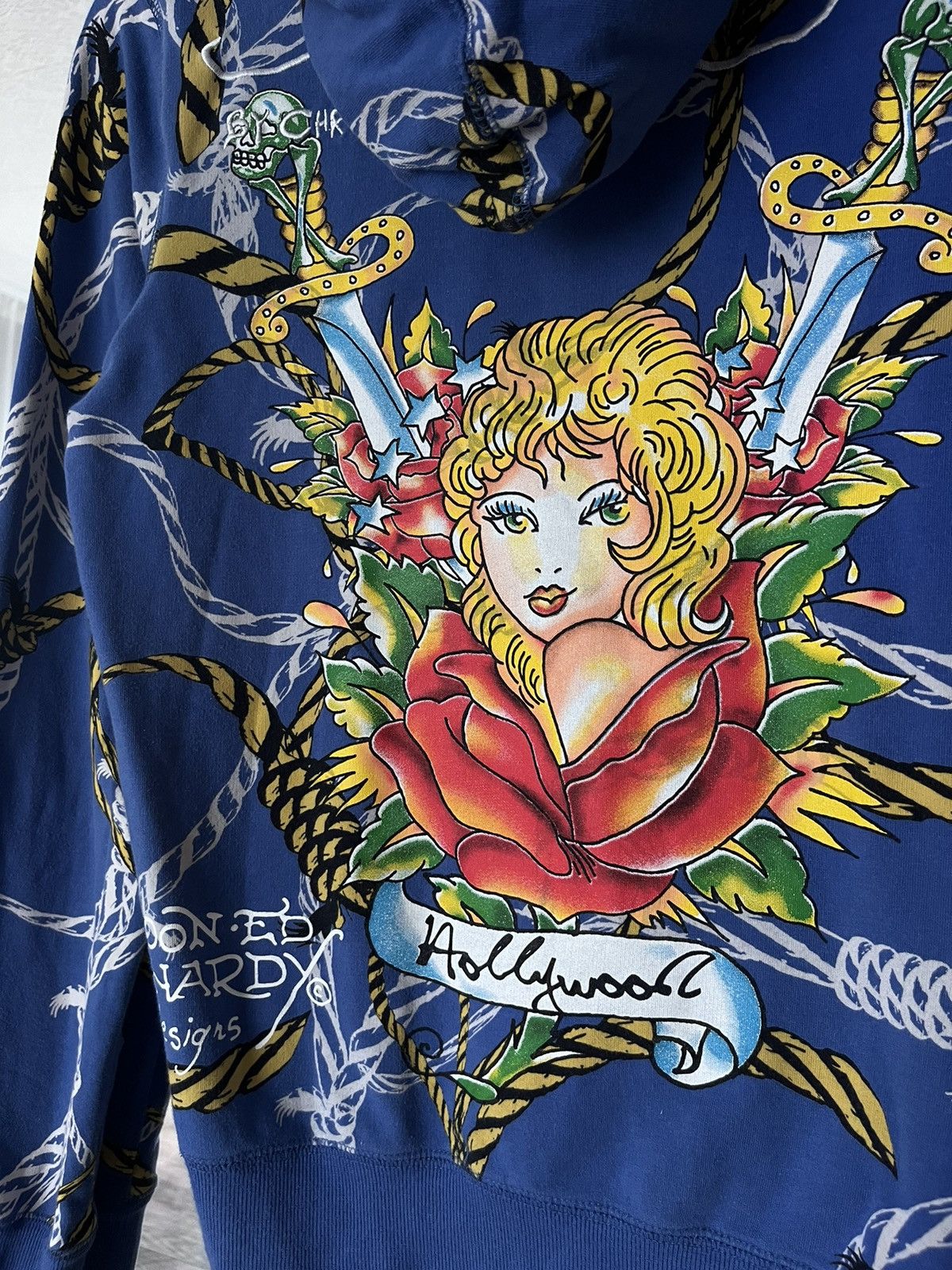 Ed Hardy Vintage Ed Hardy Christian Audigier Zip Hoodie Overall Print Size L / US 10 / IT 46 - 4 Thumbnail
