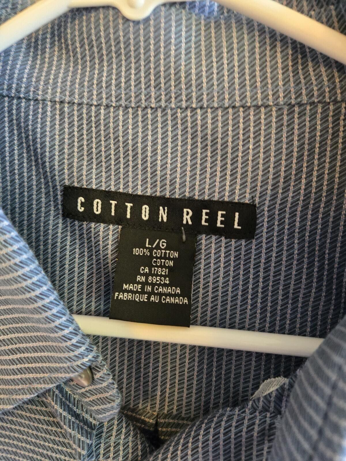 Other Mens Cotton Reel Blue Short-sleeved Button Down Sz L Size US L / EU 52-54 / 3 - 3 Thumbnail
