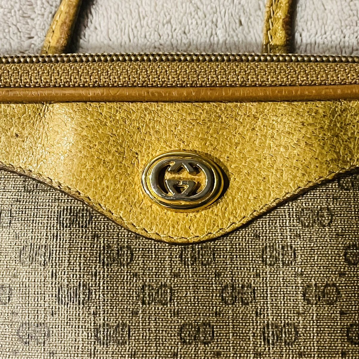 Gucci Vintage GUCCI Italy GG Logo Brown Leather Crossbody Purse Size ONE SIZE - 3 Thumbnail