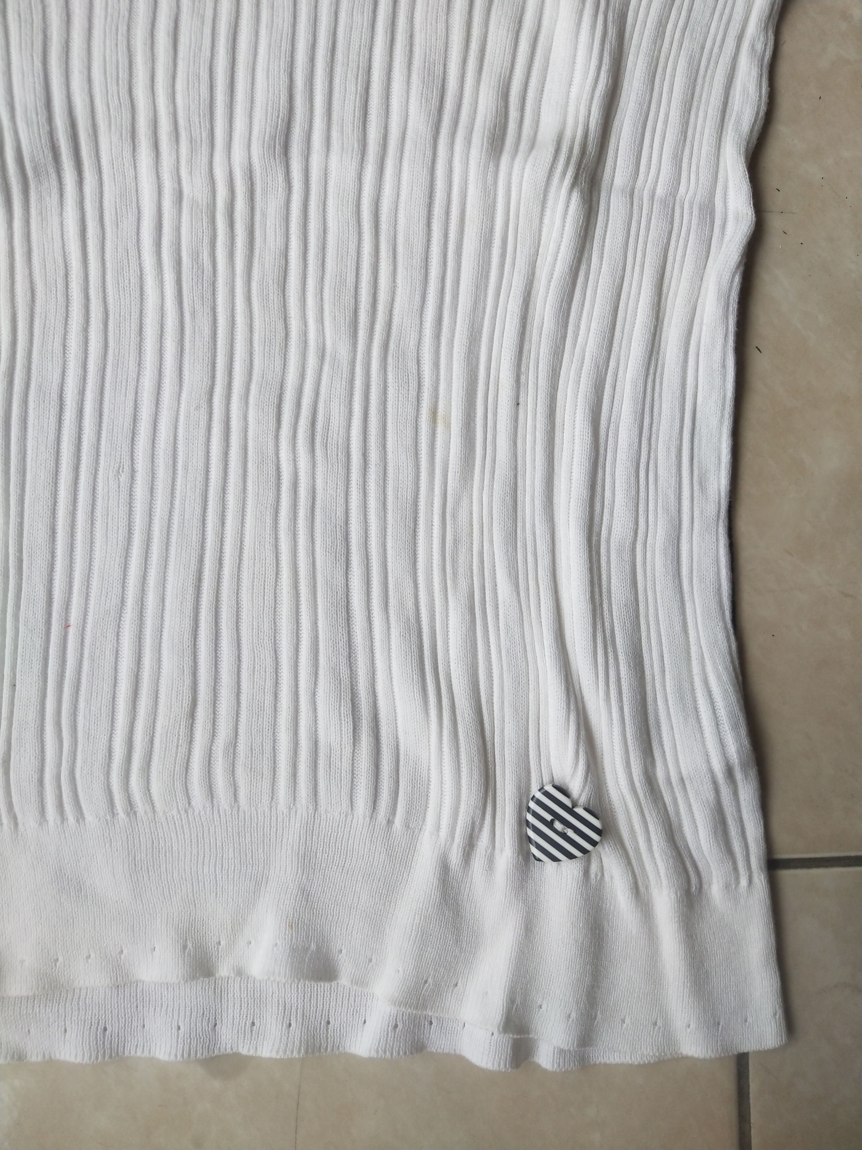 Sonia Rykiel Sonia Rykiel Ribbed Knit Top White Size M / US 6-8 / IT 42-44 - 3 Thumbnail
