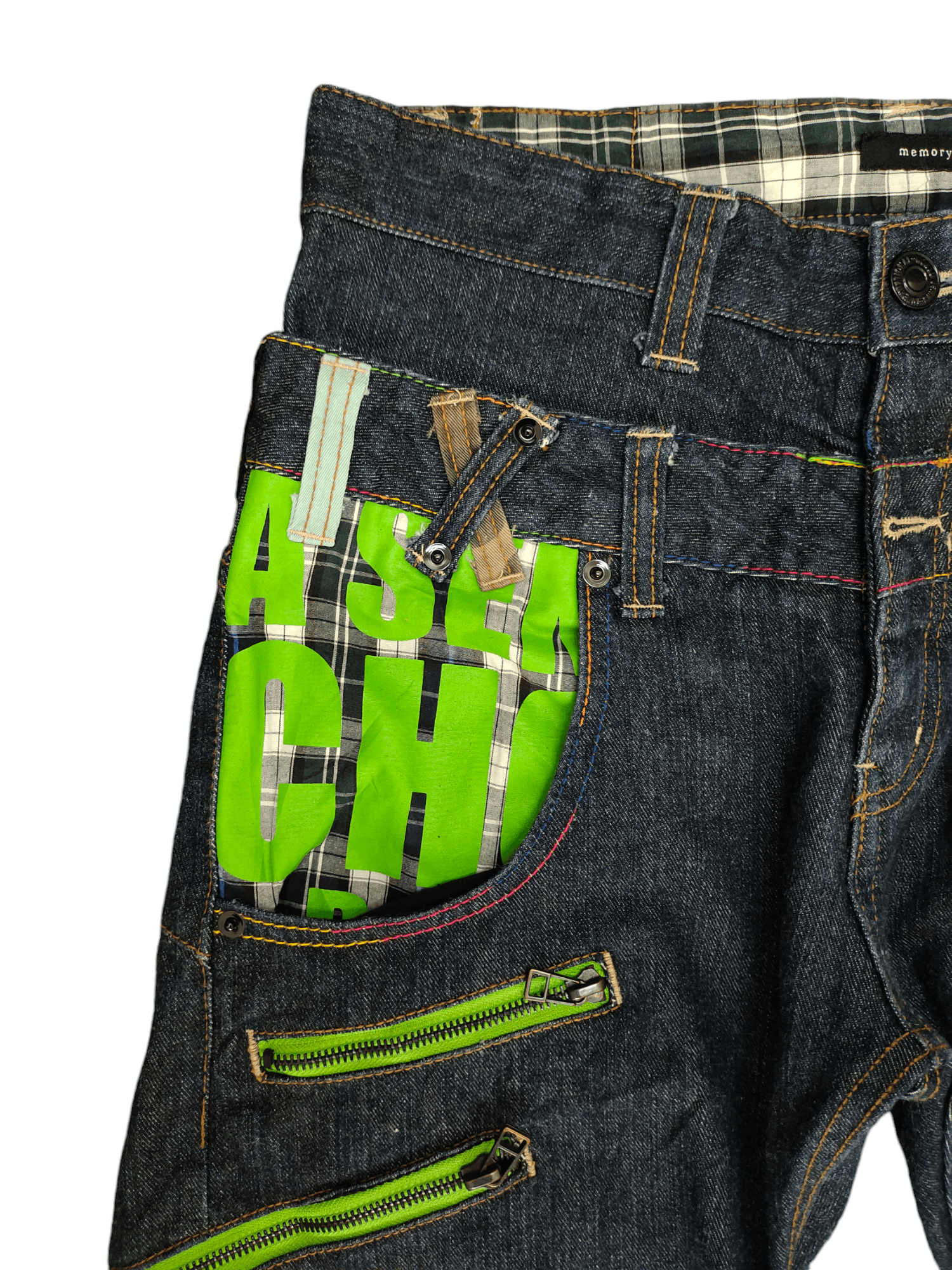 Comme des Garcons × Undercover Memory Special Double Waist Spiral Cut Denim Jeans Size US 31 - 3 Thumbnail