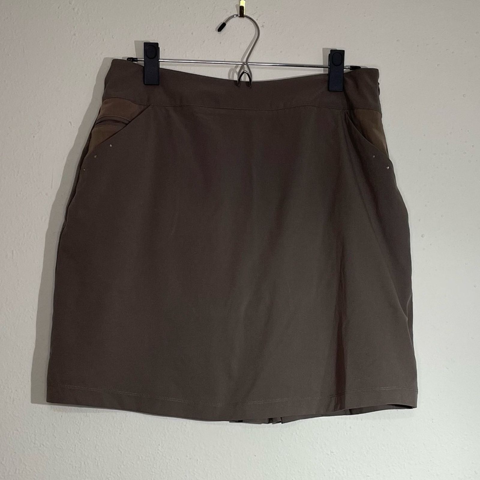 Other Tail Tech Brown Mini Skirt Size 6 Side Zip Stretch Trim Size 28" / US 6 / IT 42 - 1 Thumbnail