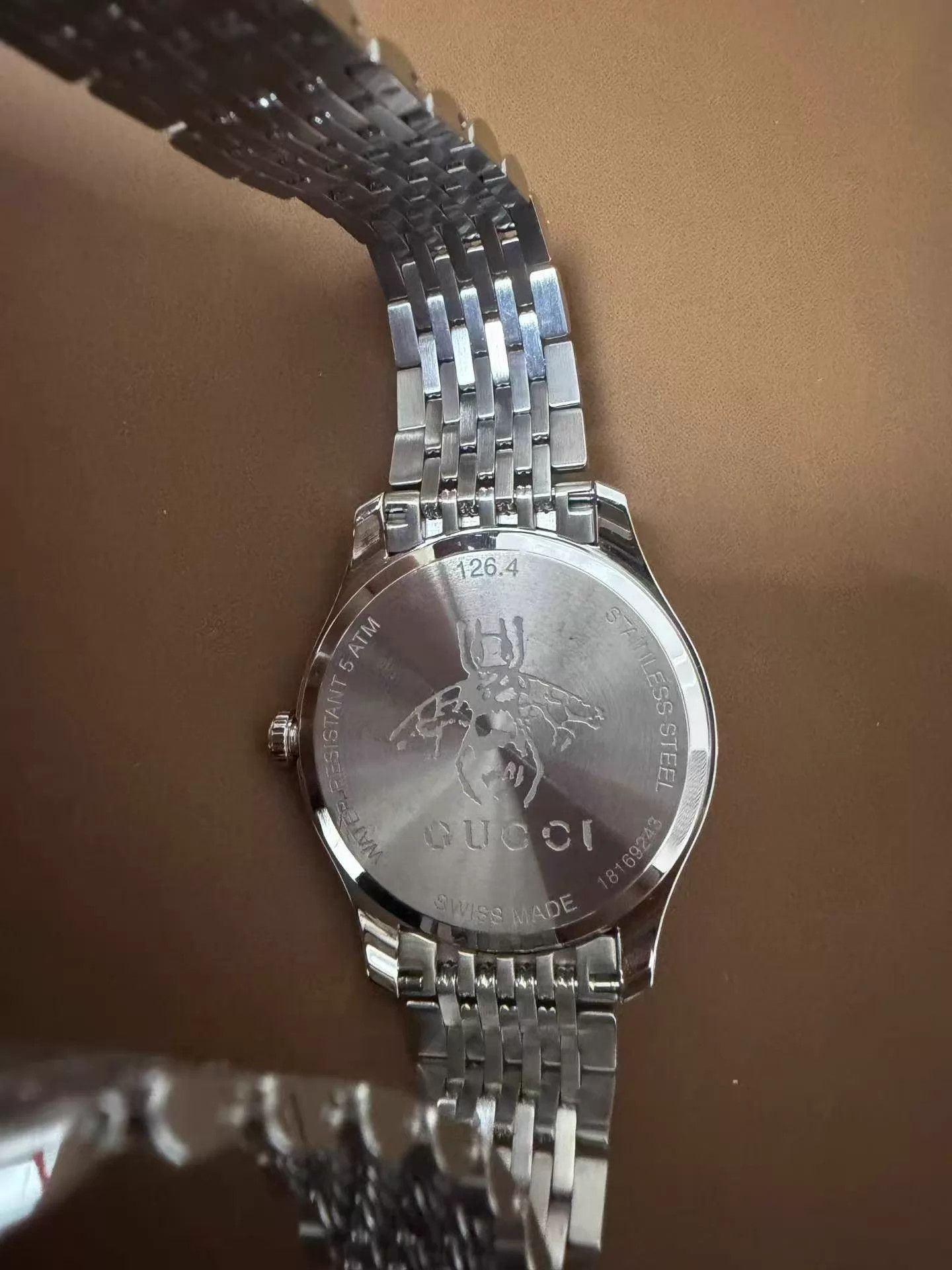 Gucci GUCCI Bee Motif Watch SS Strap Mother-of-Pearl Dial Size ONE SIZE - 2 Thumbnail