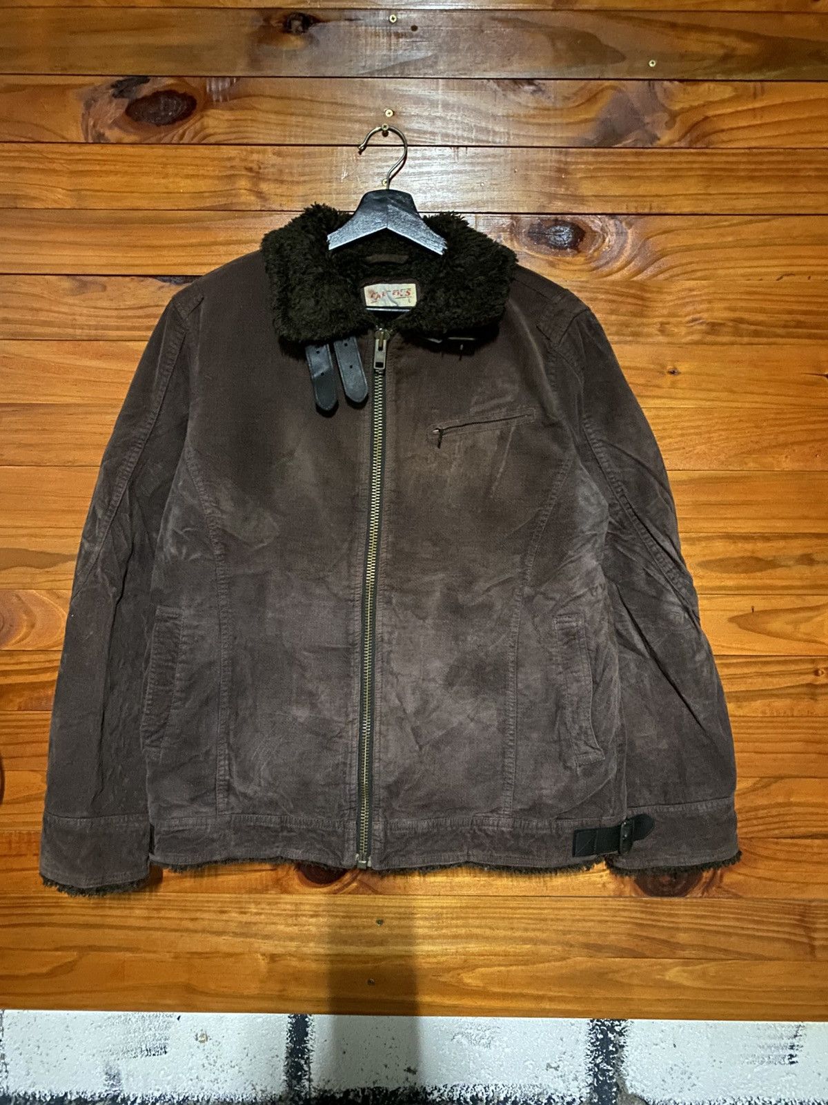 Carter's Vintage Carter’s Brown Corduroy Aviator Jacket Shearling Size US M / EU 48-50 / 2 - 3 Thumbnail