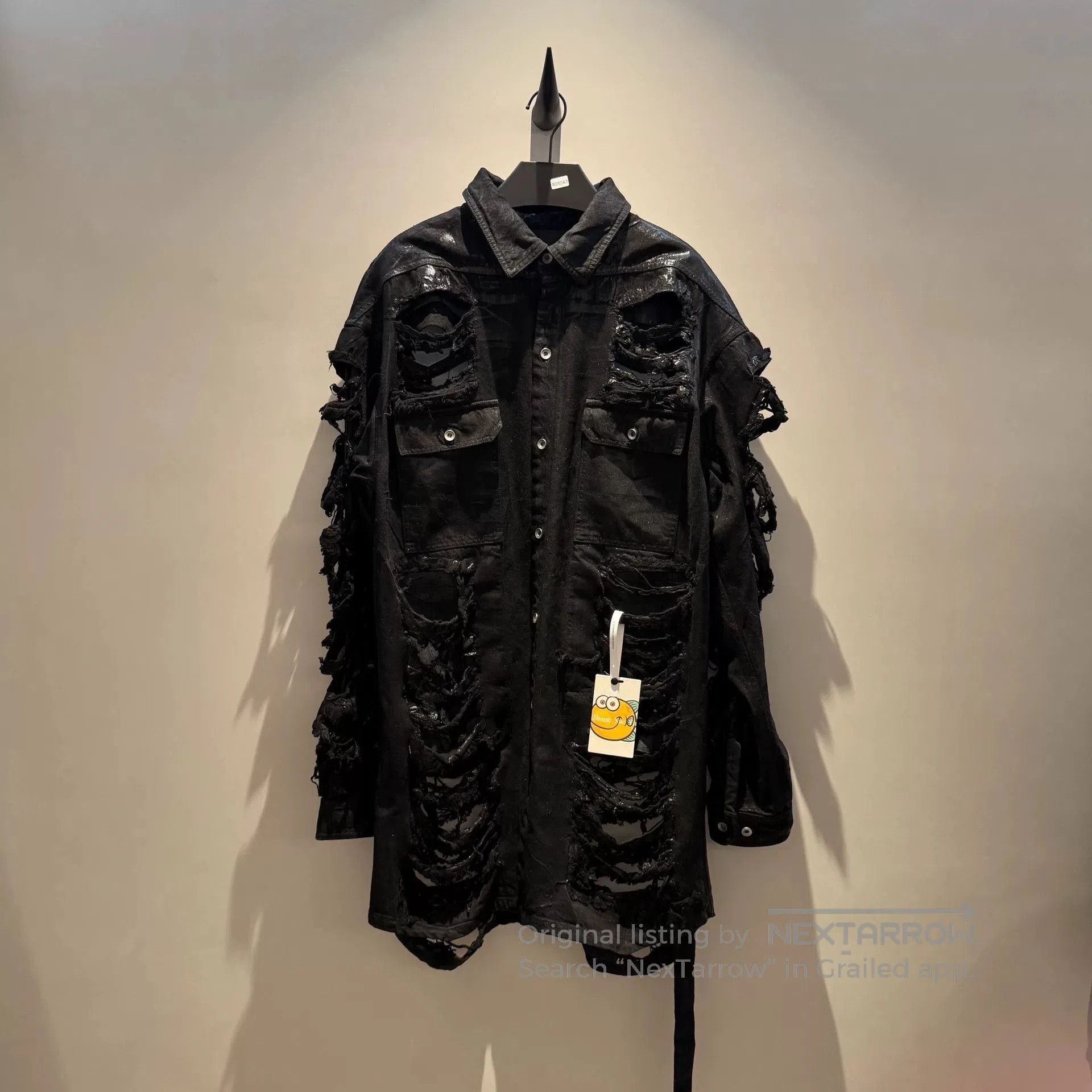 Rick Owens Drkshdw Rick Owens Waxed Distressed Jacket. Size US M / EU 48-50 / 2 - 1 Thumbnail
