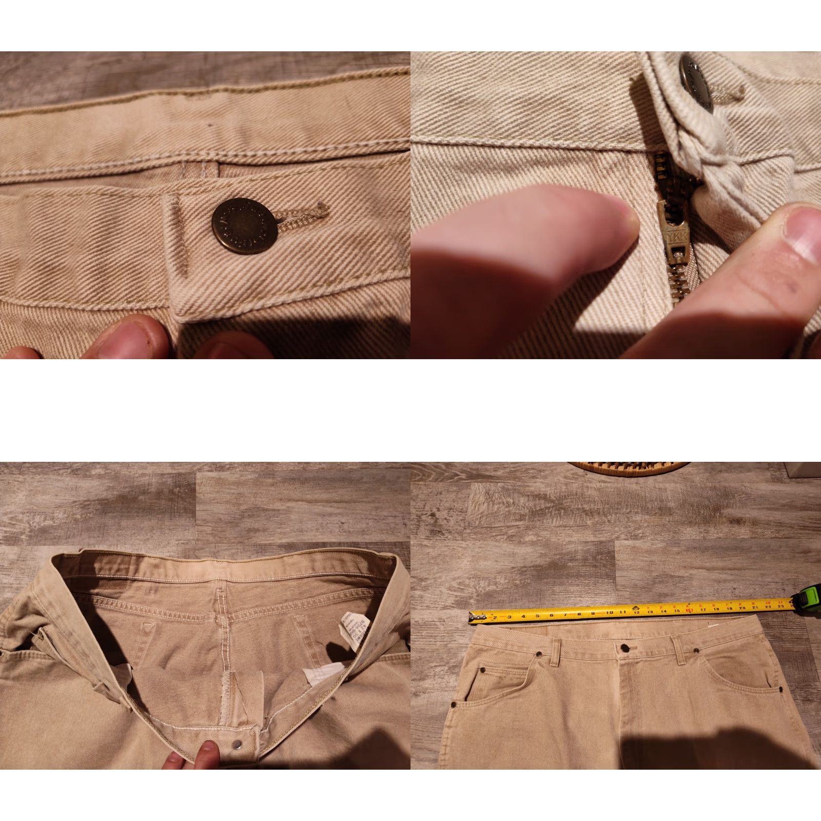 Wrangler VINTAGE Wrangler Men's Jeans 42X30 Tan Cotton 5-Pocket USA Cowboy 90s Size US 42 / EU 58 - 8 Thumbnail