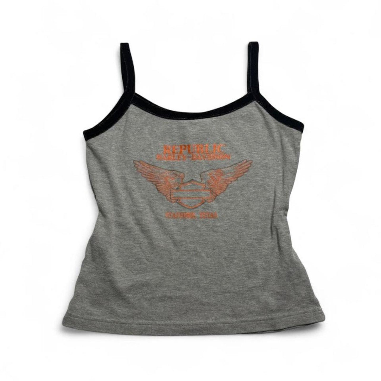 Harley Davidson Harley Davidson grey tank top black strap orange lace Size L Size L / US 10 / IT 46 - 4 Thumbnail