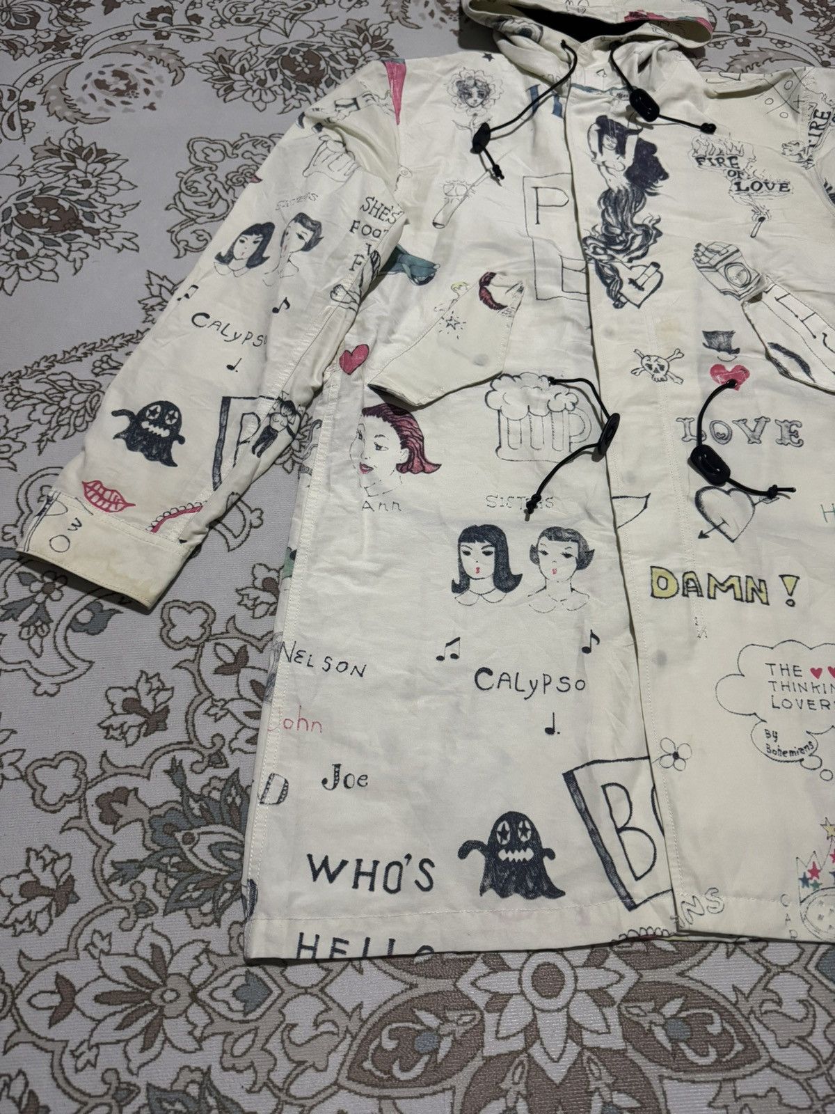If Six Was Nine × Jean Paul Gaultier × Poeme Bohemian RARE! Graffiti RafSimon Sexy Woman BohemiansFishtail Parka Size US L / EU 52-54 / 3 - 5 Thumbnail