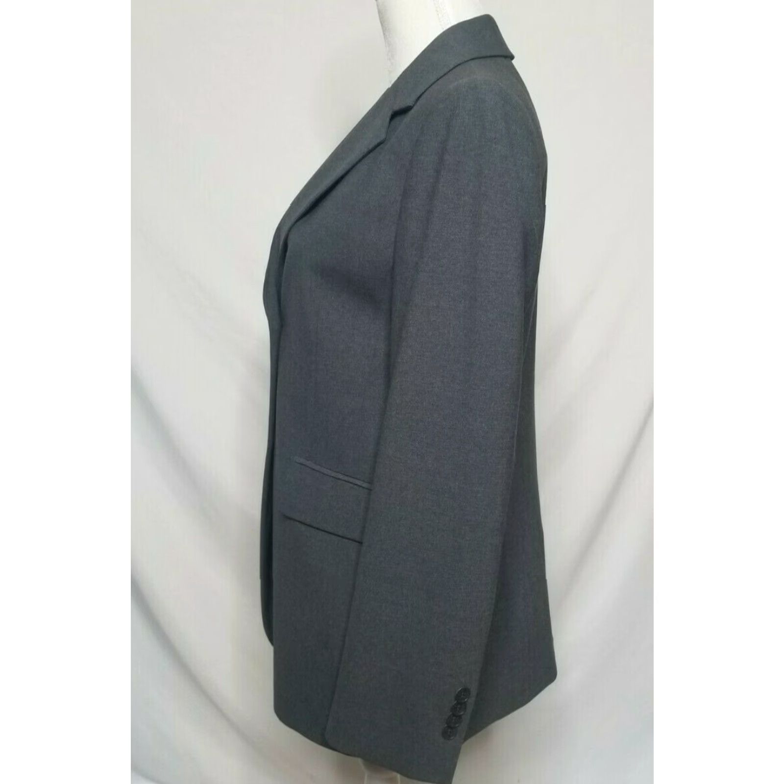 Brooks Brothers Brooks Brothers Blazer Womens Sz 8 Wool Blend Gray Solid Jacket Suit Size M / US 6-8 / IT 42-44 - 3 Thumbnail