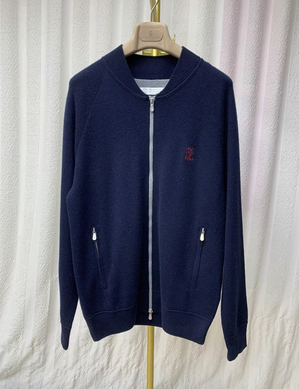 Brunello Cucinelli BRUNELLO CUCINELLI Baseball Collar Cashmere Sweater Jacket Size US XL / EU 56 / 4 - 9 Thumbnail