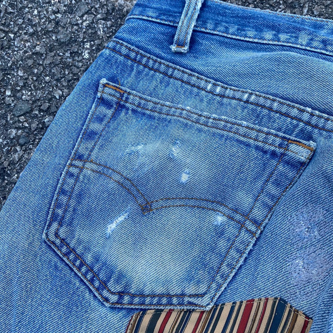 Levi's Vintage 80s Levis 501 Patchwork Denim #kurtcobain Style Size US 32 / EU 48 - 15 Thumbnail