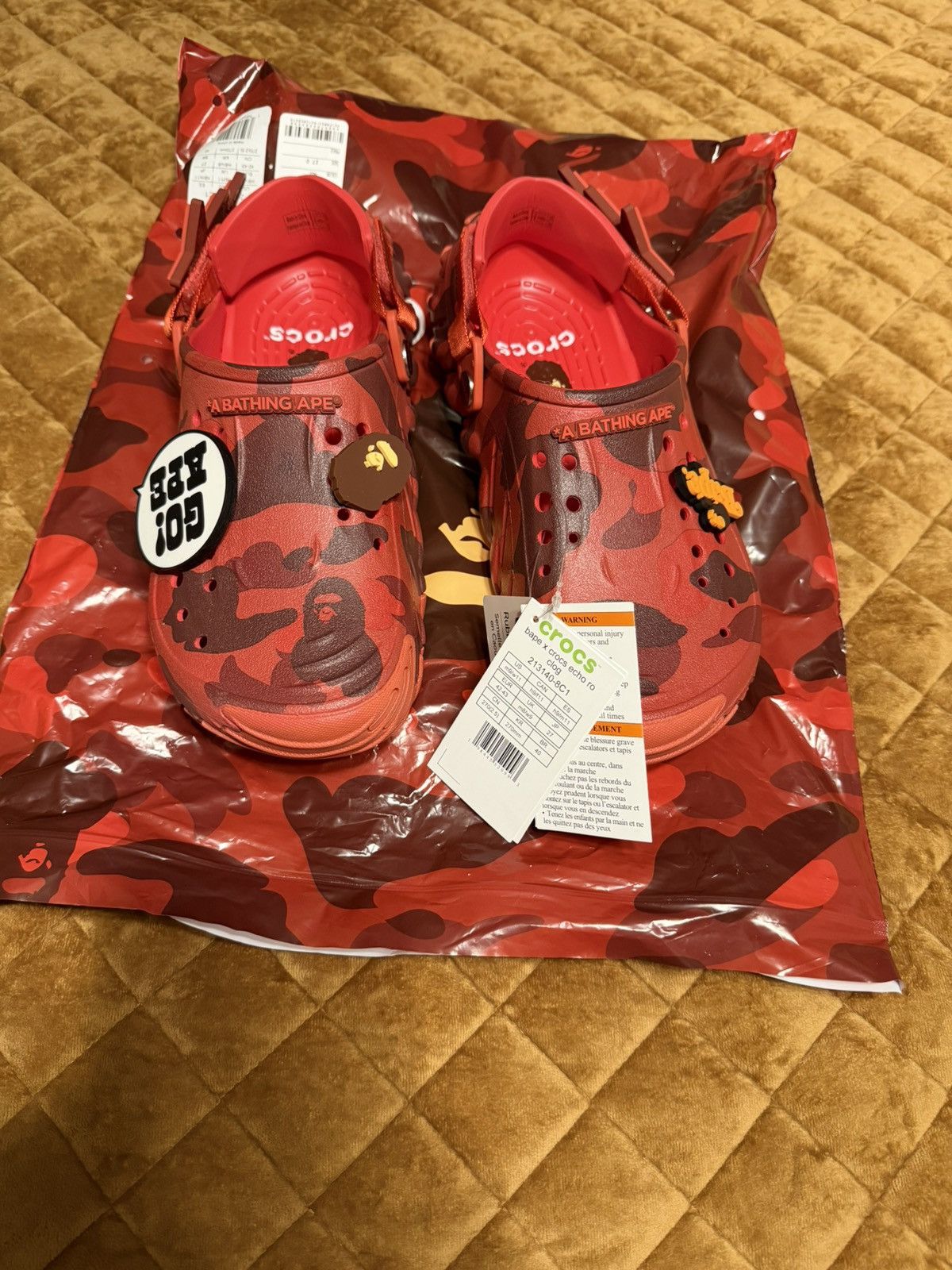 Bape × Crocs Size 9 - Bape X Crocs Echo RO Clog Bape Flame Camo Red Size US 9 / EU 42 - 4 Thumbnail