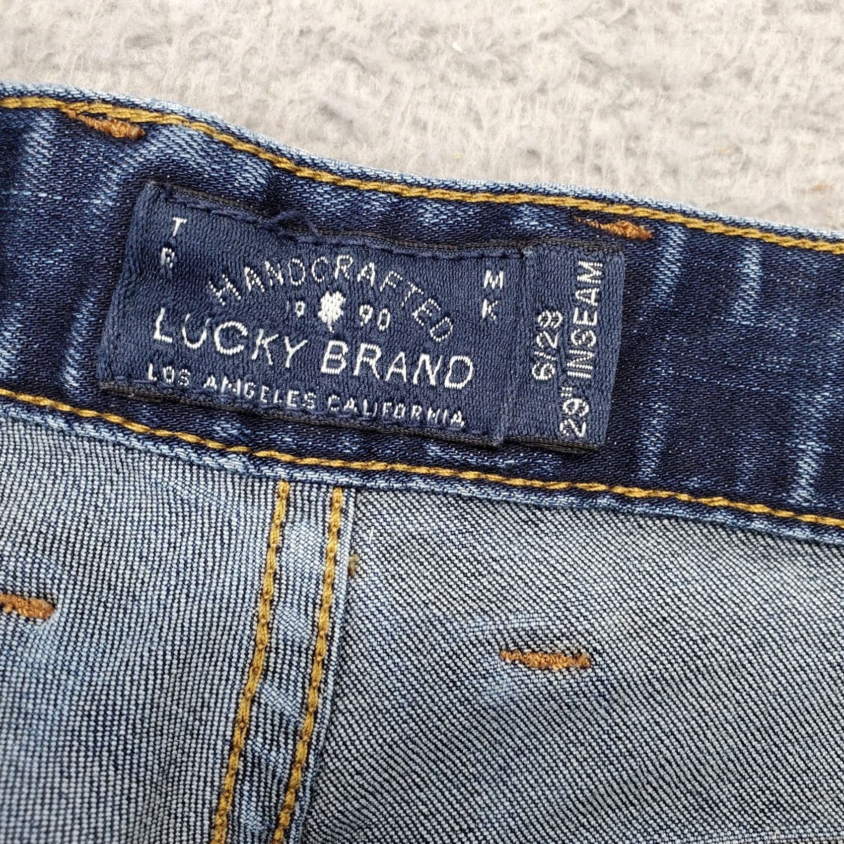 Lucky Brand Lucky Brand Lolita Skinny Jeans Womens 6 Blue Denim Stretch Faded Whiskered Regular 28.25 Inseam 5-Pocket Womens Jeans Blue Denim Slim Fit Size 28" / US 6 / IT 42 - 6 Thumbnail
