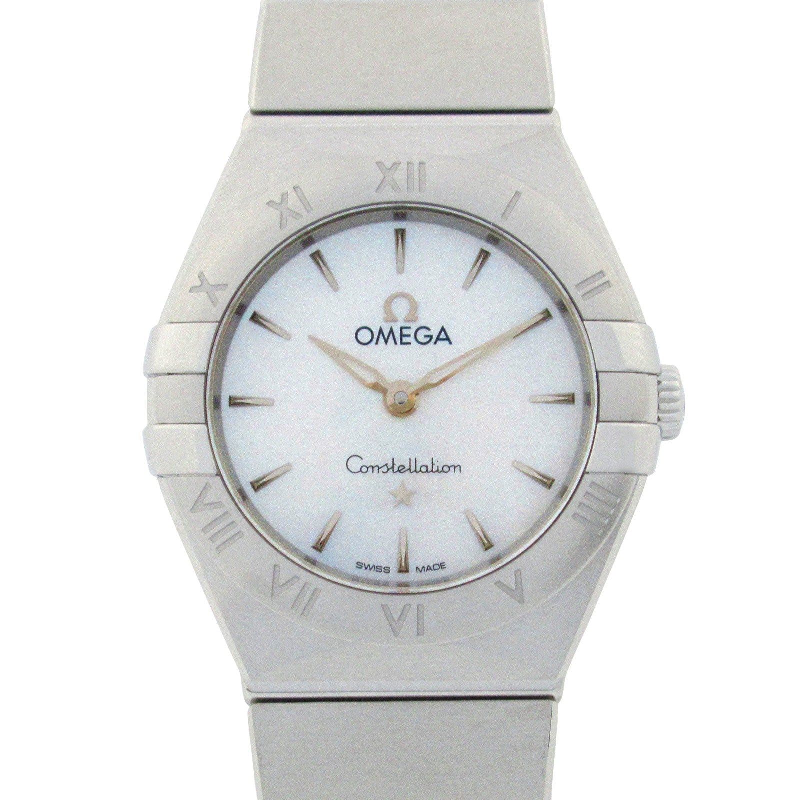 Omega Constellation Women Watch Quartz Stainless Steel White Shell